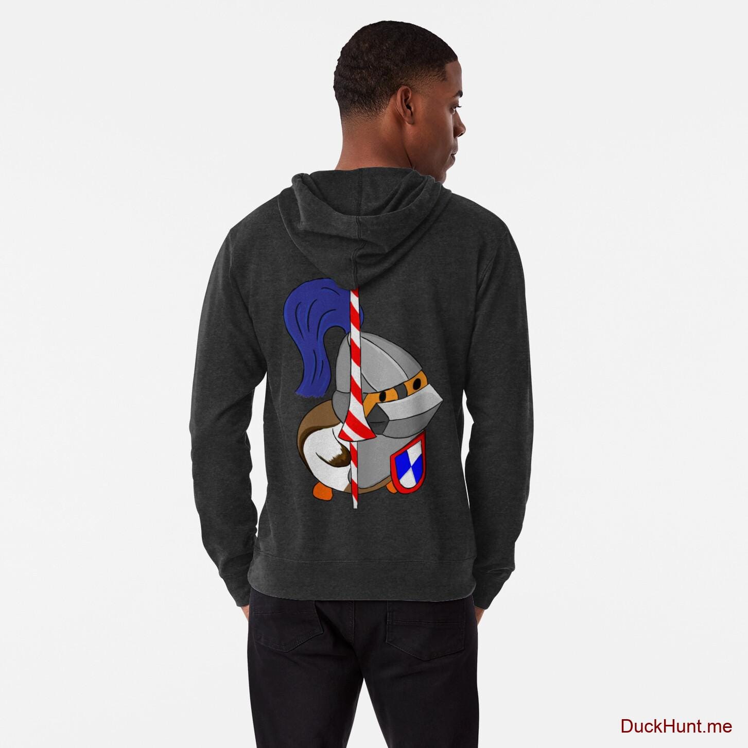 Armored Duck Charcoal Lightweight Hoodie (Back printed)