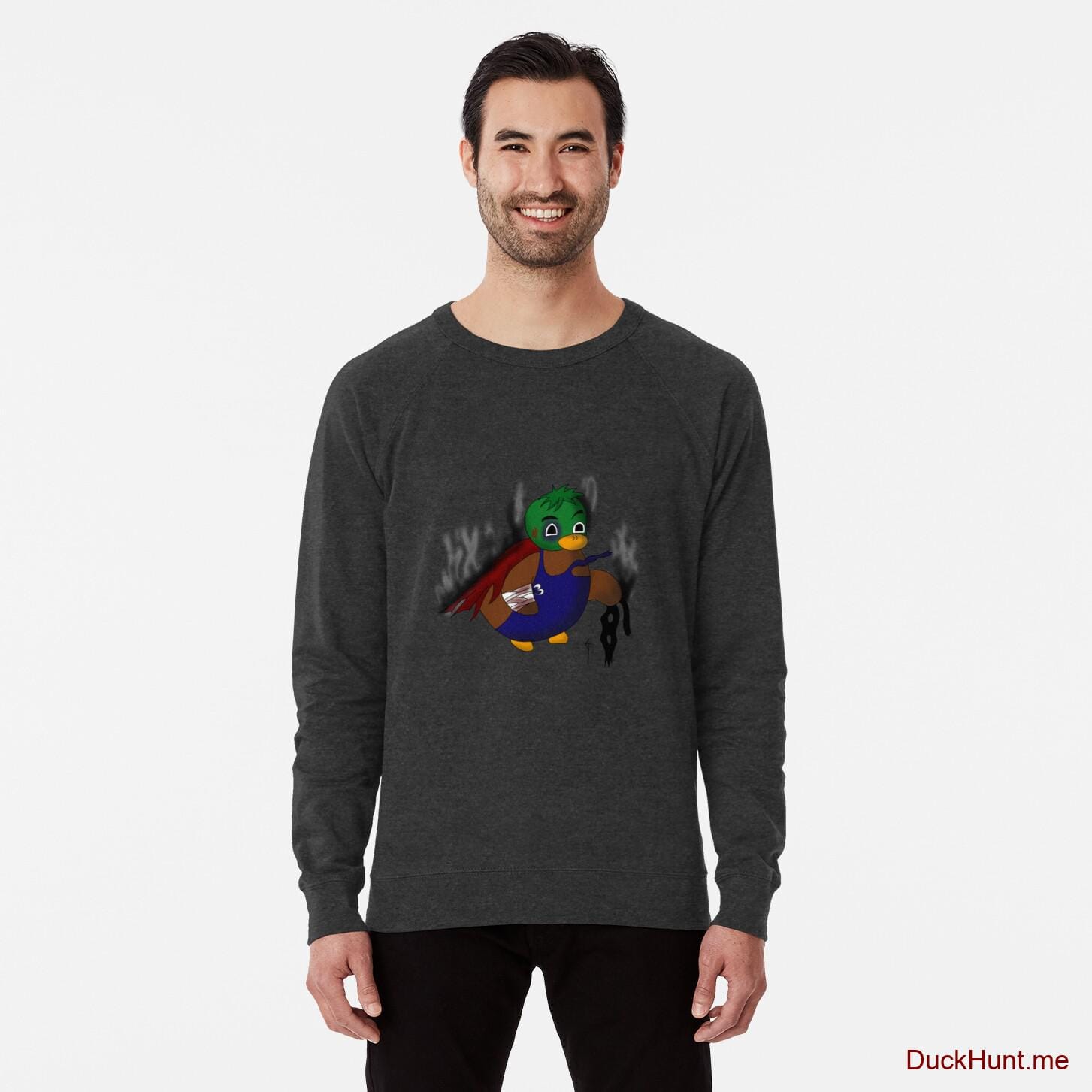 Dead Boss Duck (smoky) Charcoal Lightweight Sweatshirt