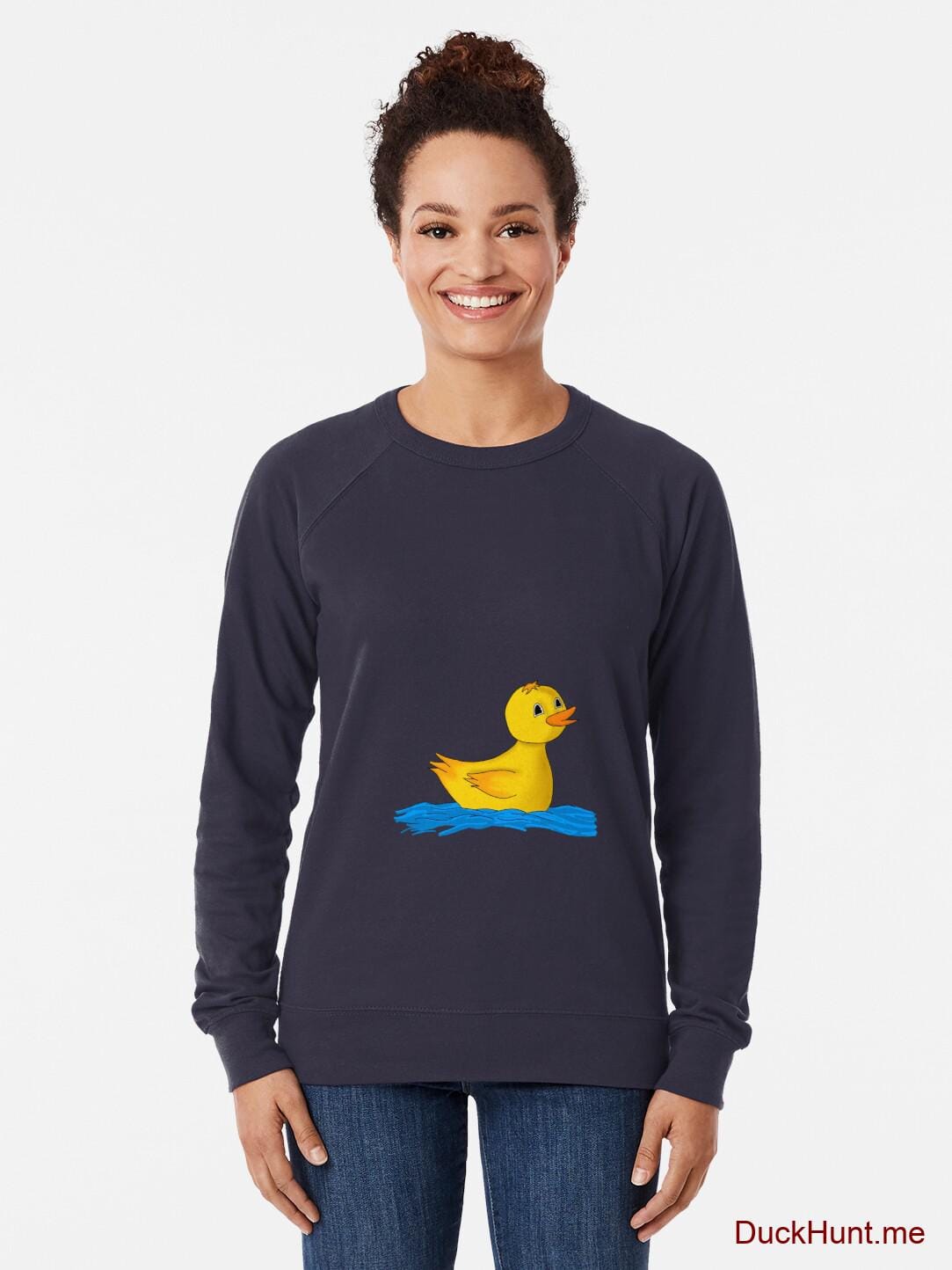 Plastic Duck Navy Lightweight Sweatshirt alternative image 1