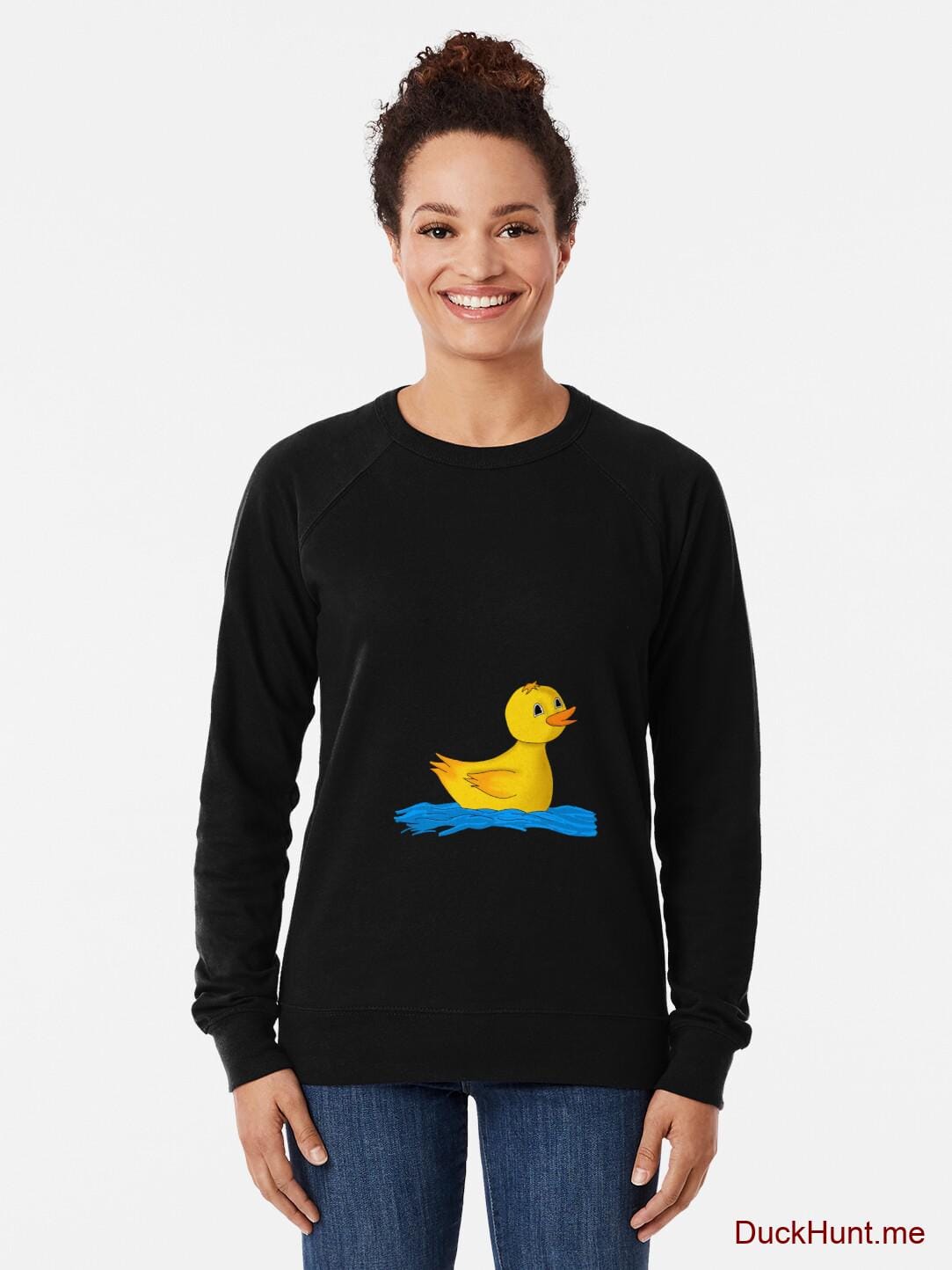 Plastic Duck Black Lightweight Sweatshirt alternative image 1