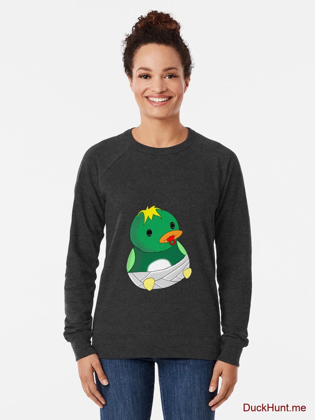 Baby duck Charcoal Lightweight Sweatshirt alternative image 1