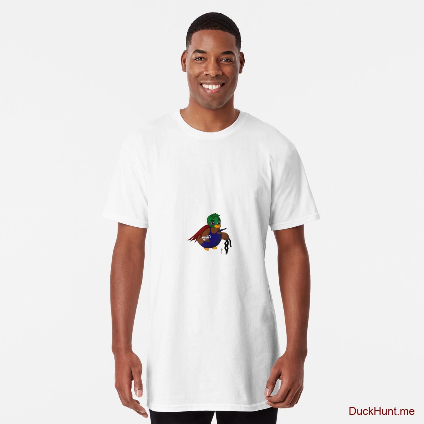 Dead DuckHunt Boss (smokeless) White Long T-Shirt (Front printed)