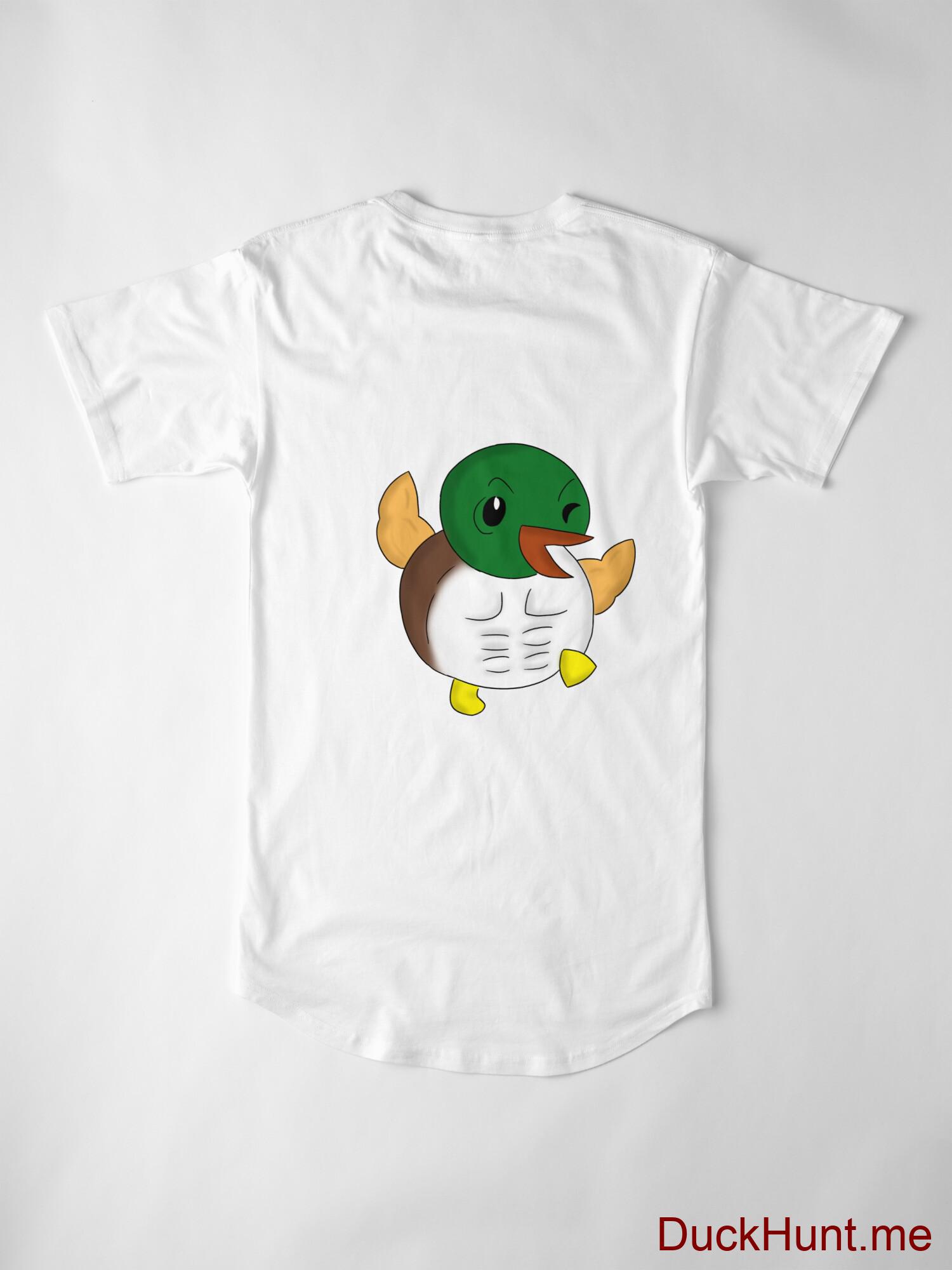 Super duck White Long T-Shirt (Back printed) alternative image 2