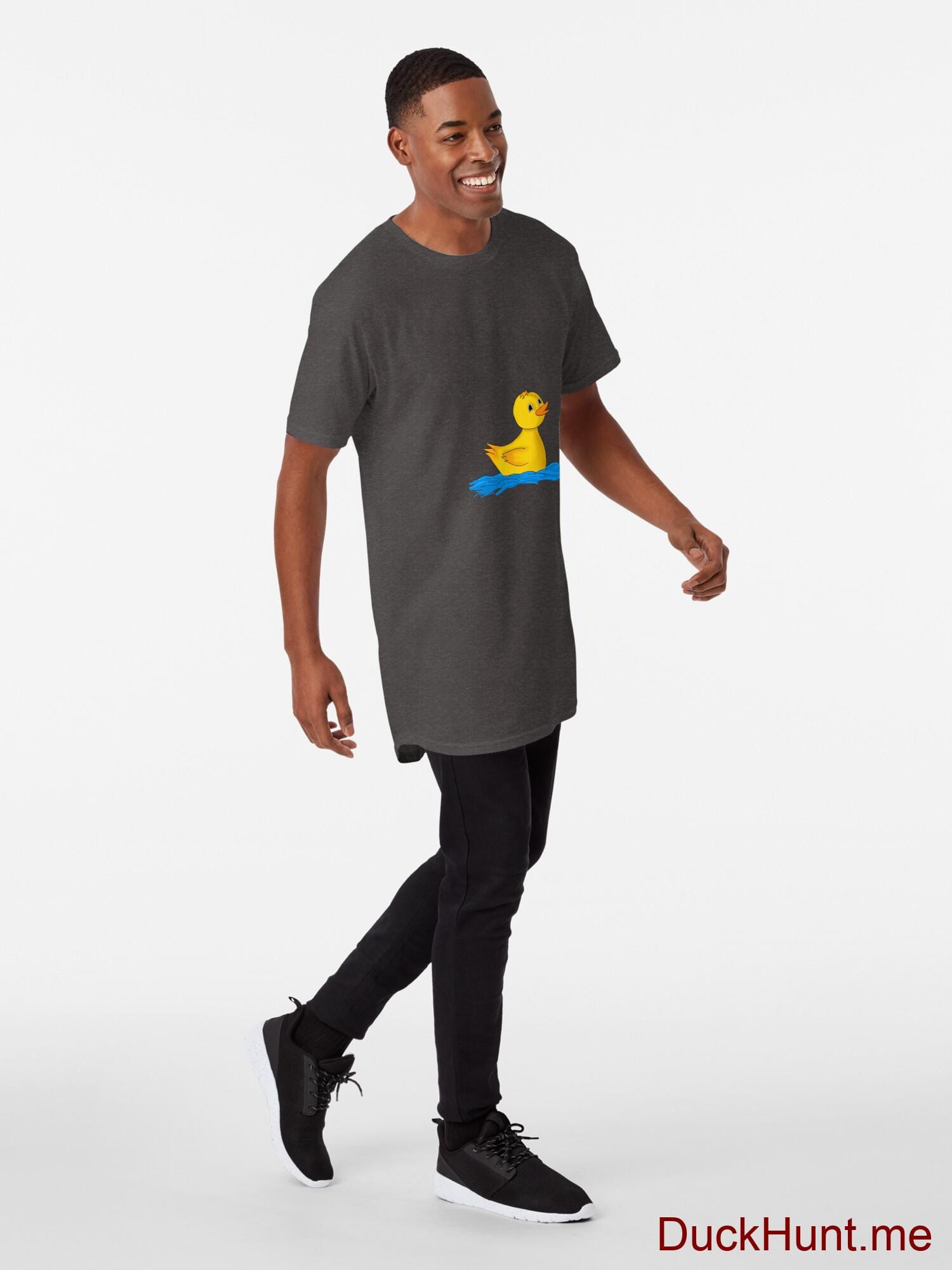 Plastic Duck Charcoal Heather Long T-Shirt (Front printed) alternative image 2