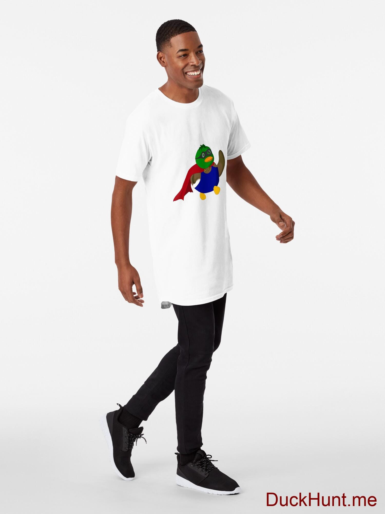 Alive Boss Duck White Long T-Shirt (Front printed) alternative image 2
