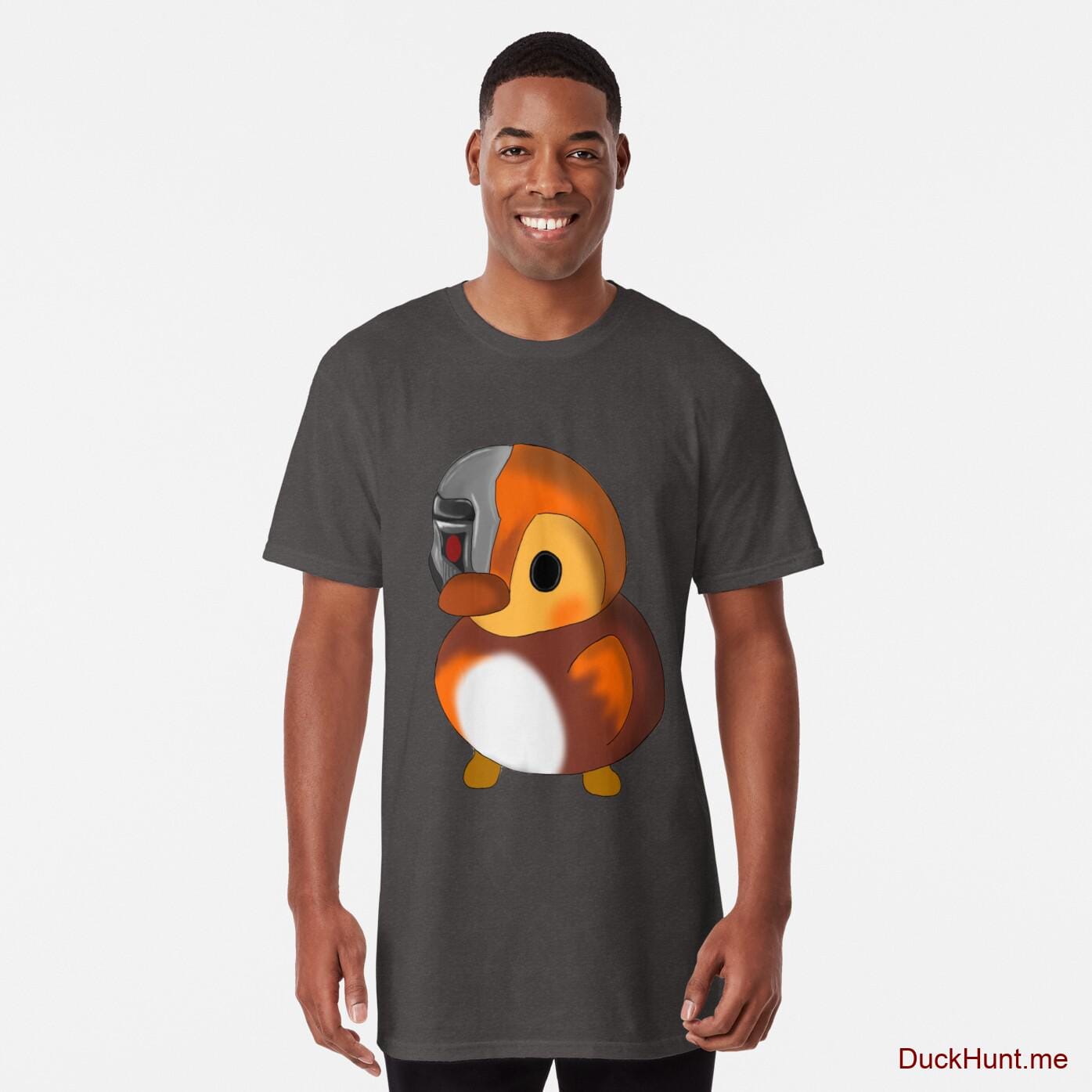 Mechanical Duck Charcoal Heather Long T-Shirt (Front printed)