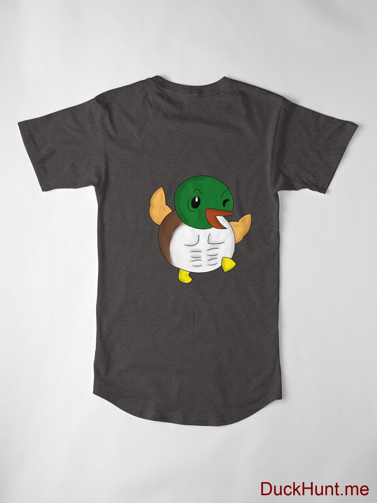 Super duck Charcoal Heather Long T-Shirt (Back printed) alternative image 2