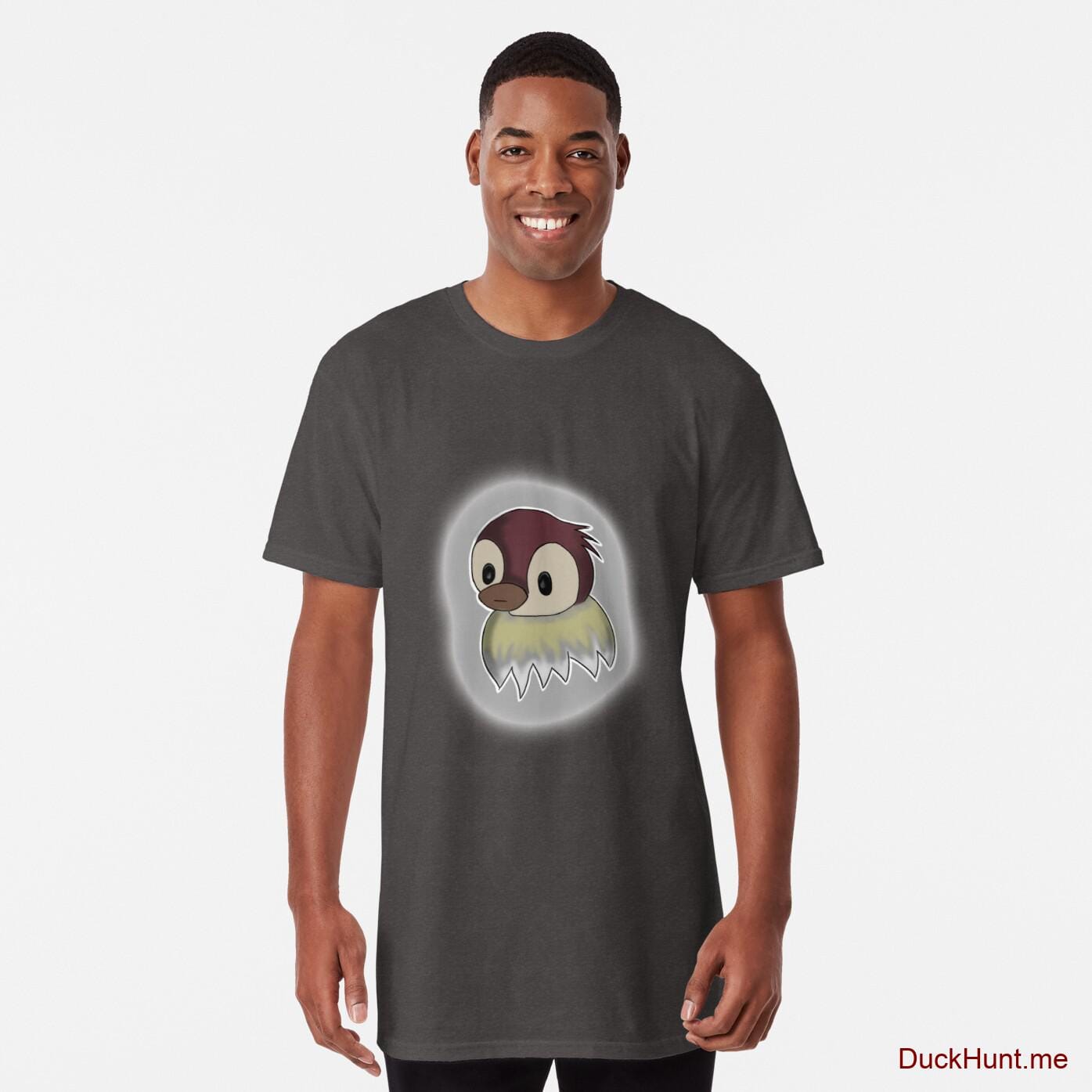 Ghost Duck (foggy) Charcoal Heather Long T-Shirt (Front printed)