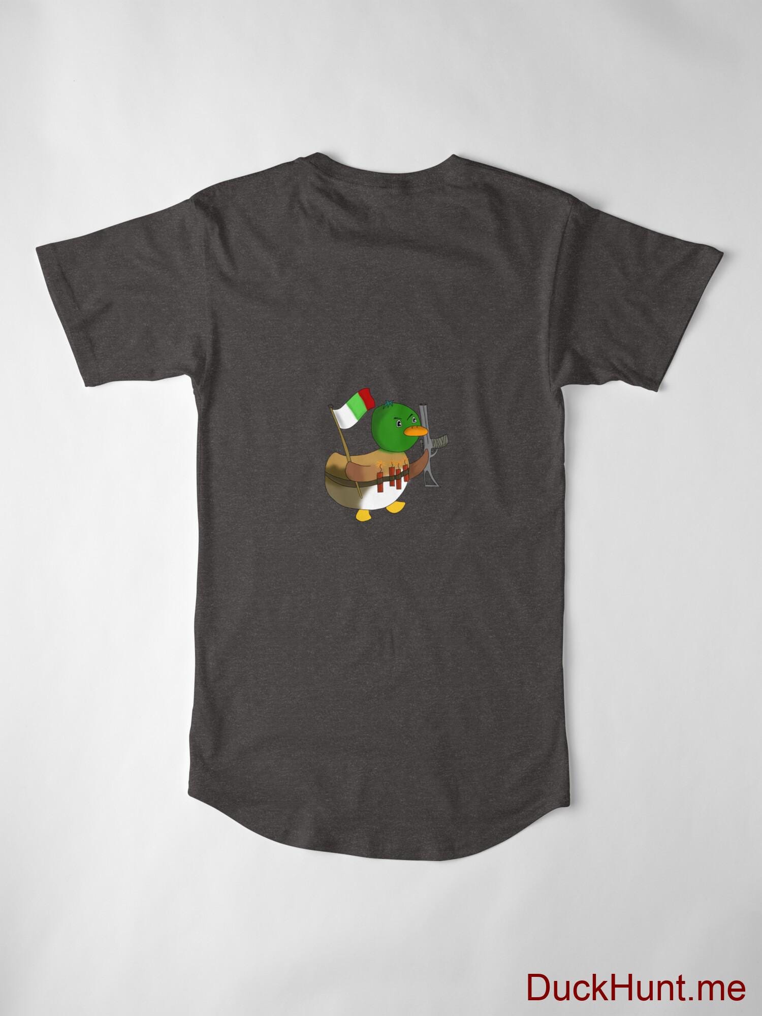 Kamikaze Duck Charcoal Heather Long T-Shirt (Back printed) alternative image 2