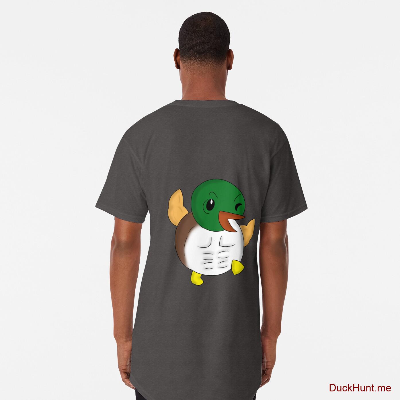 Super duck Charcoal Heather Long T-Shirt (Back printed)