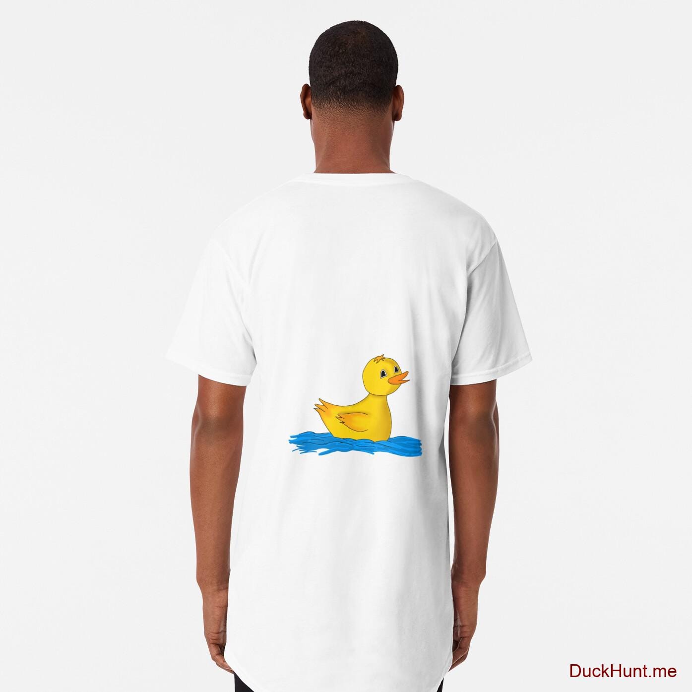 Plastic Duck White Long T-Shirt (Back printed)