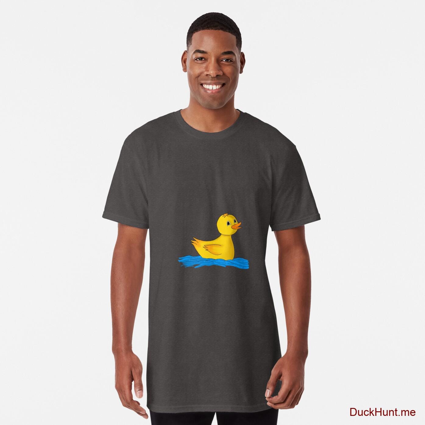 Plastic Duck Charcoal Heather Long T-Shirt (Front printed)