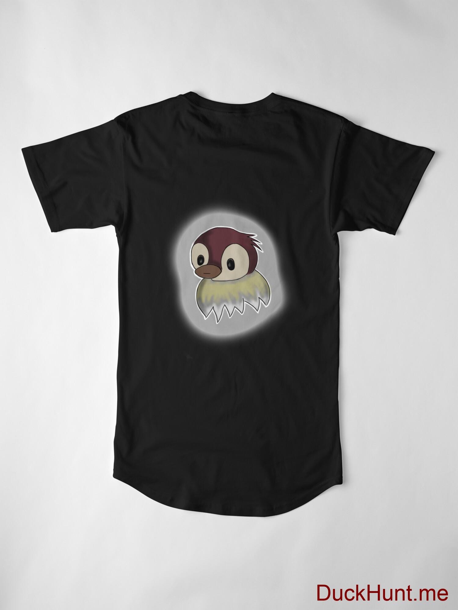 Ghost Duck (foggy) Black Long T-Shirt (Back printed) alternative image 2