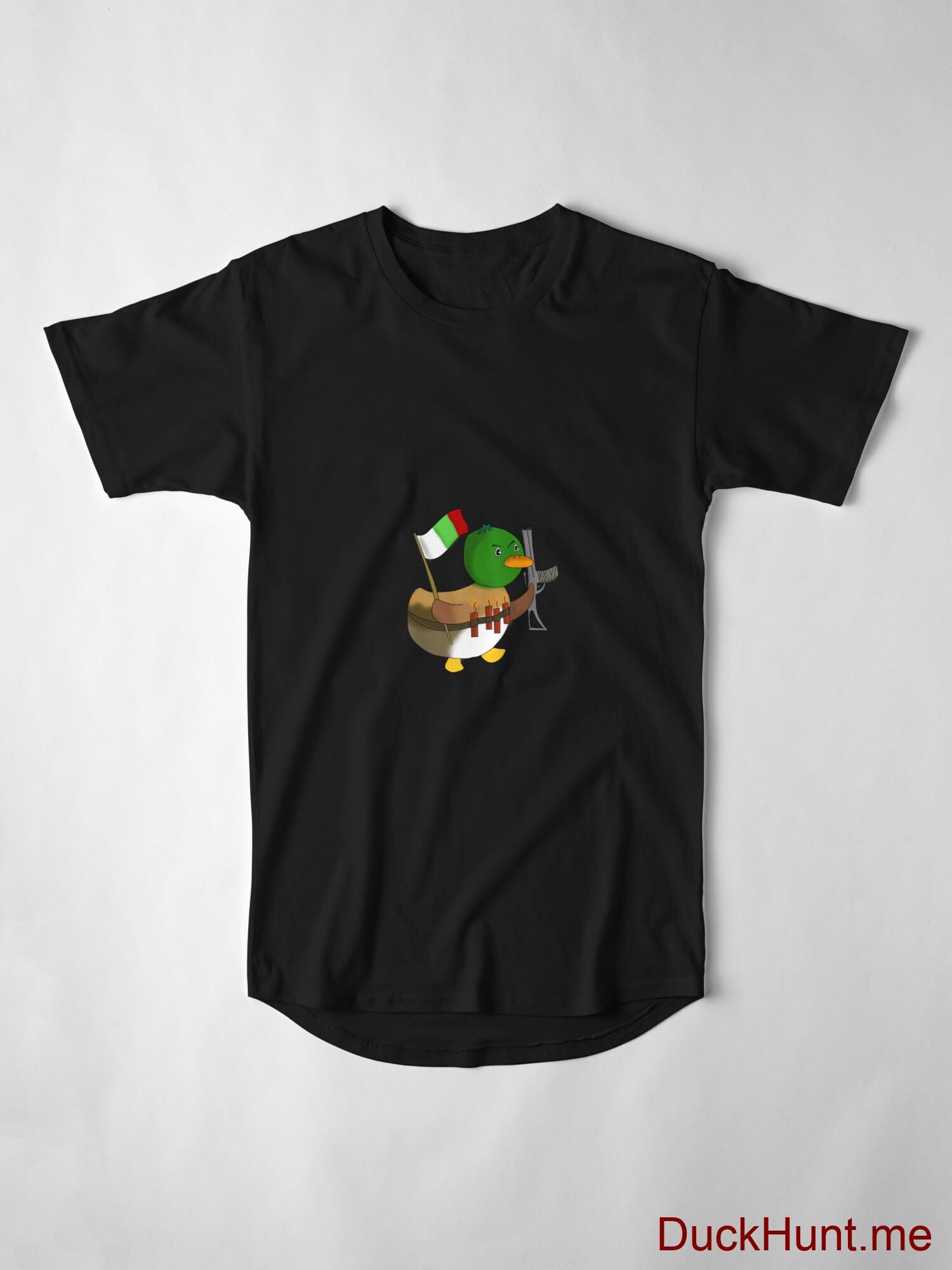 Kamikaze Duck Black Long T-Shirt (Front printed) alternative image 3