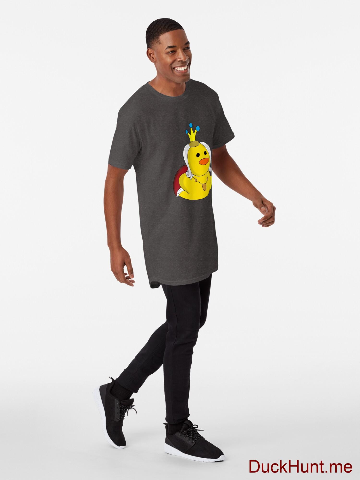 Royal Duck Charcoal Heather Long T-Shirt (Front printed) alternative image 2