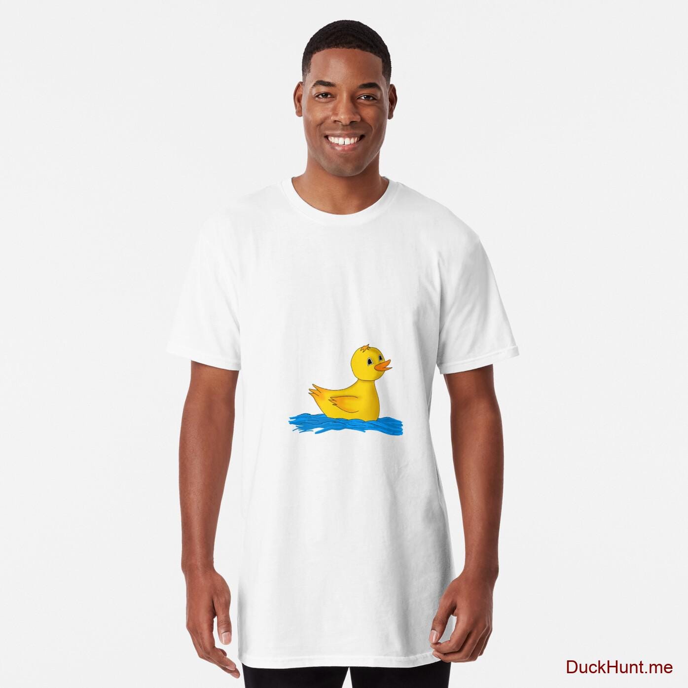 Plastic Duck White Long T-Shirt (Front printed)