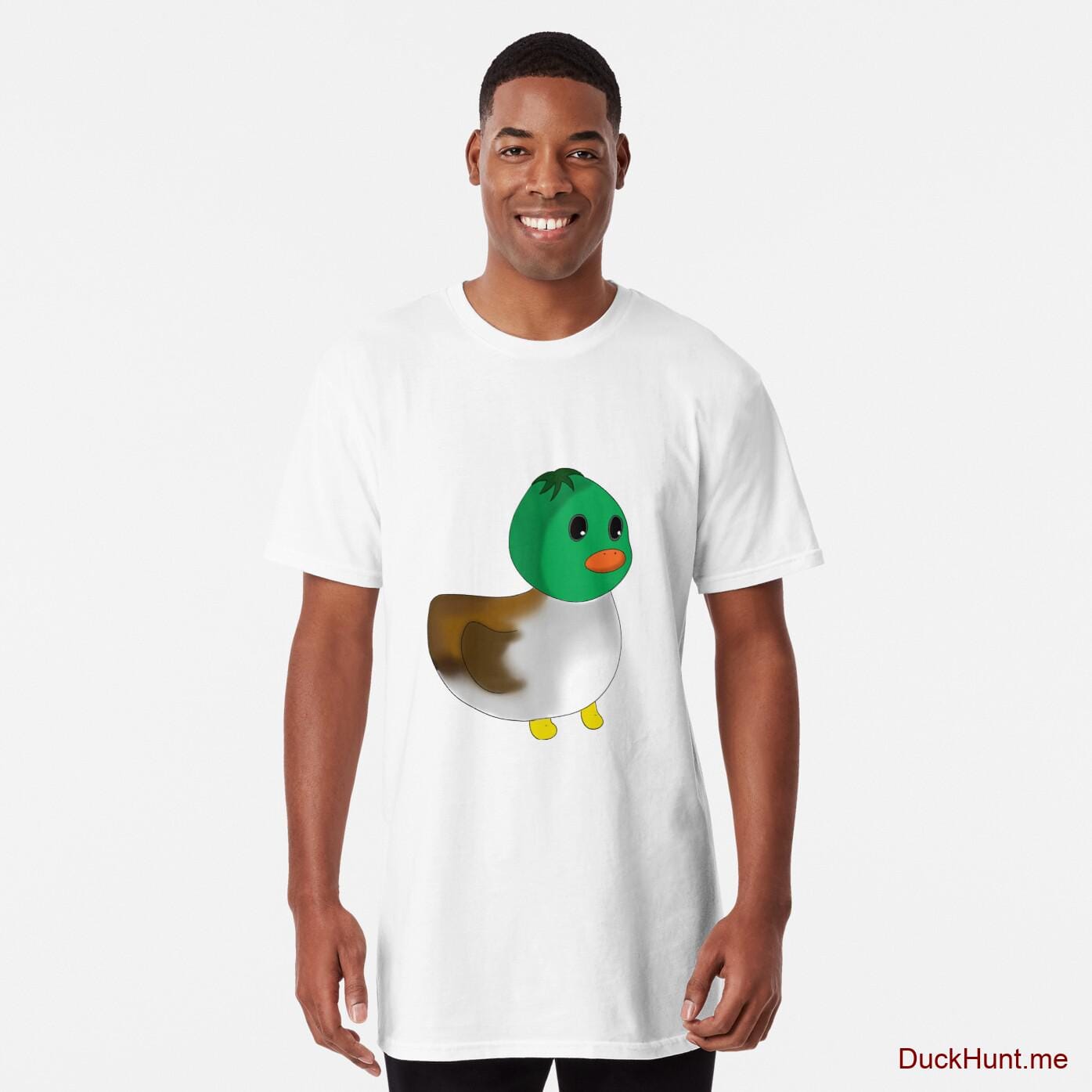 Normal Duck White Long T-Shirt (Front printed)