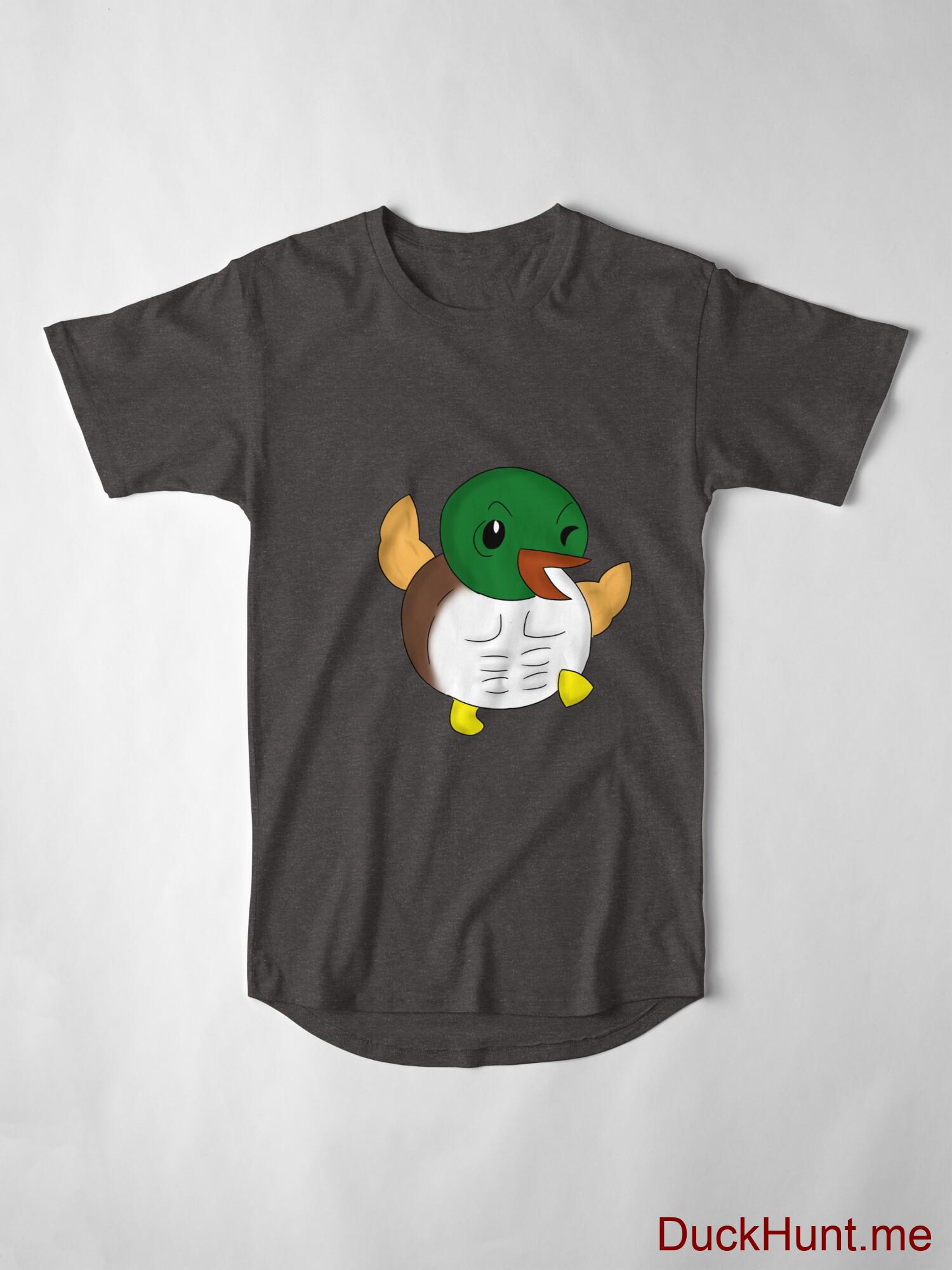 Super duck Charcoal Heather Long T-Shirt (Front printed) alternative image 3