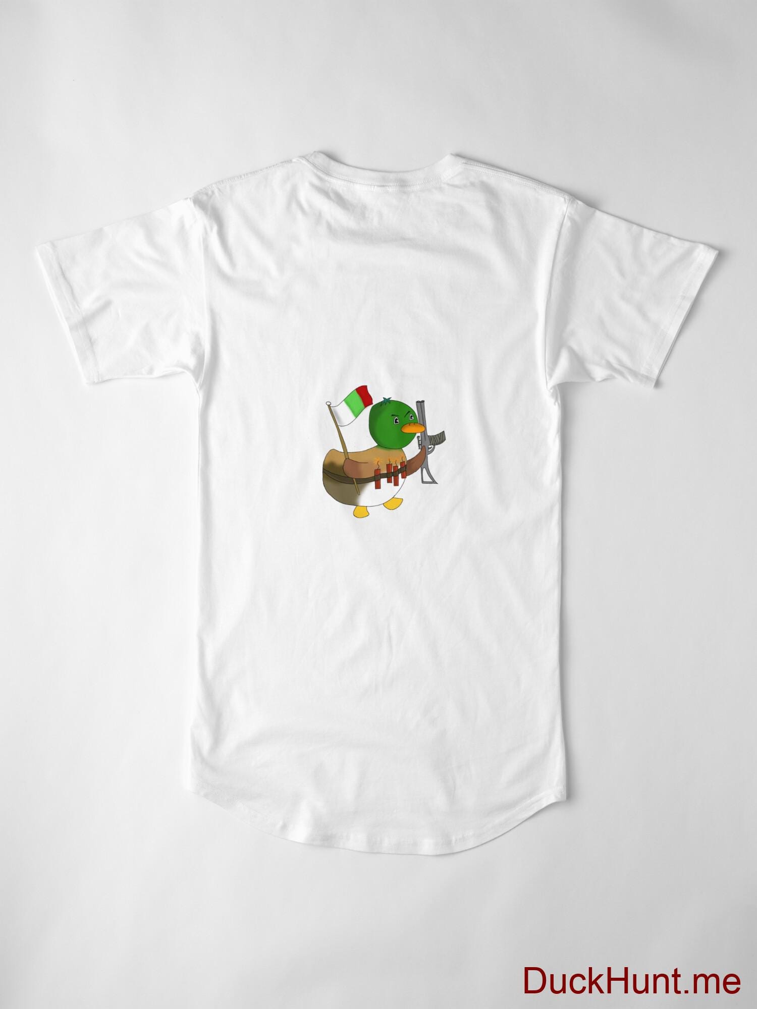 Kamikaze Duck White Long T-Shirt (Back printed) alternative image 2