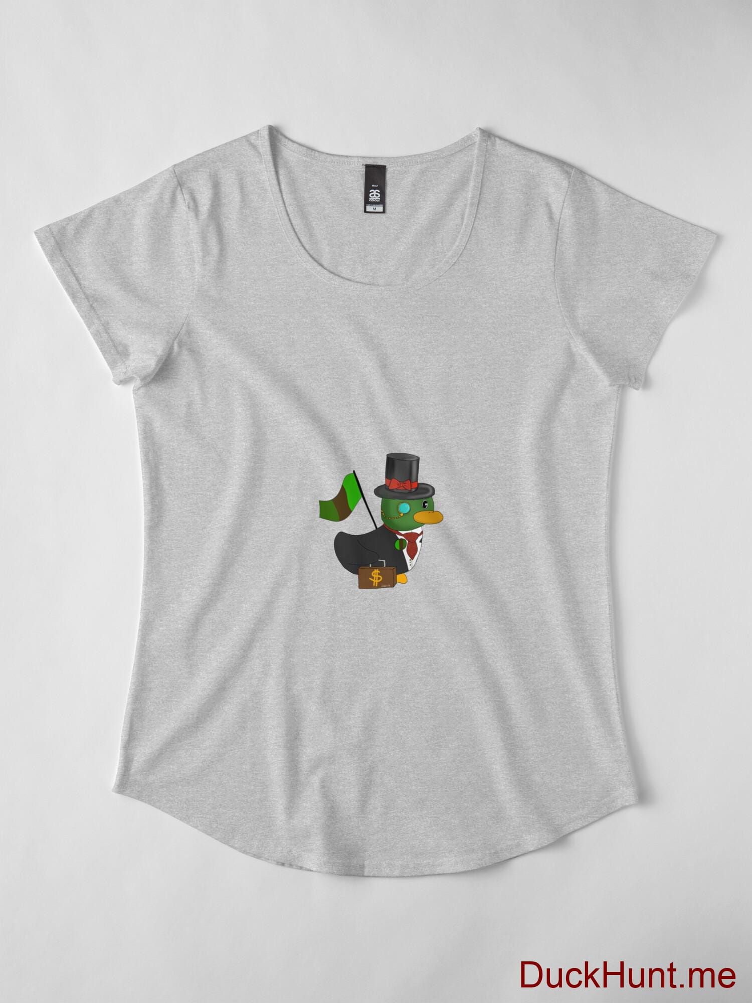 Golden Duck Heather Grey Premium Scoop T-Shirt (Front printed) alternative image 3