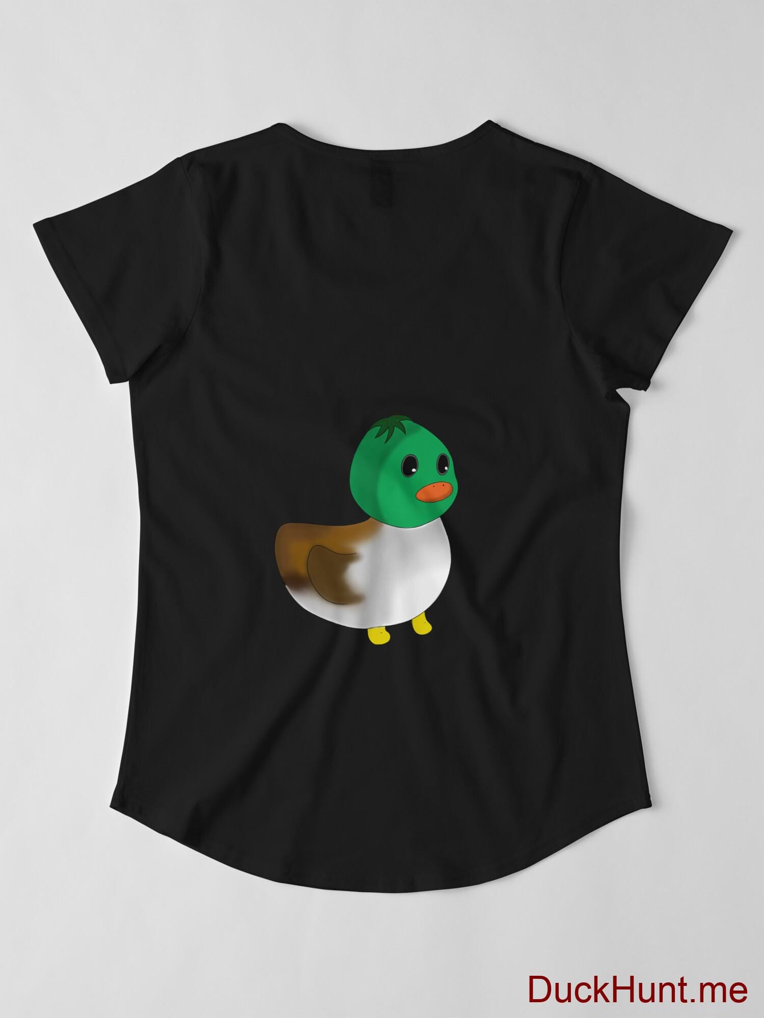 Normal Duck Black Premium Scoop T-Shirt (Back printed) alternative image 2