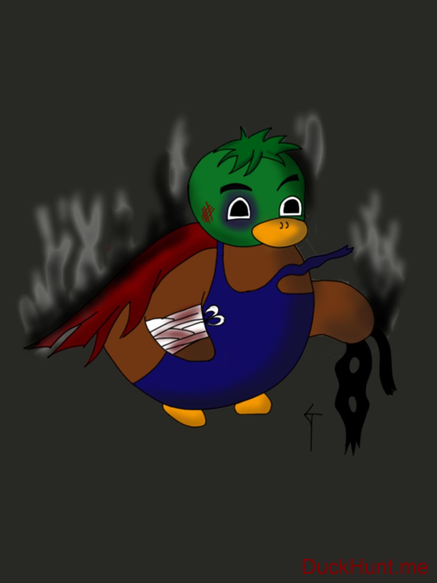 Dead Boss Duck (smoky) Coal Premium Scoop T-Shirt (Front printed) alternative image 1