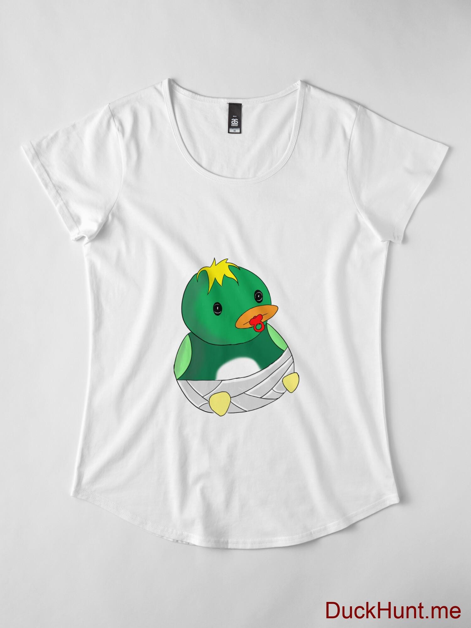 Baby duck White Premium Scoop T-Shirt (Front printed) alternative image 3