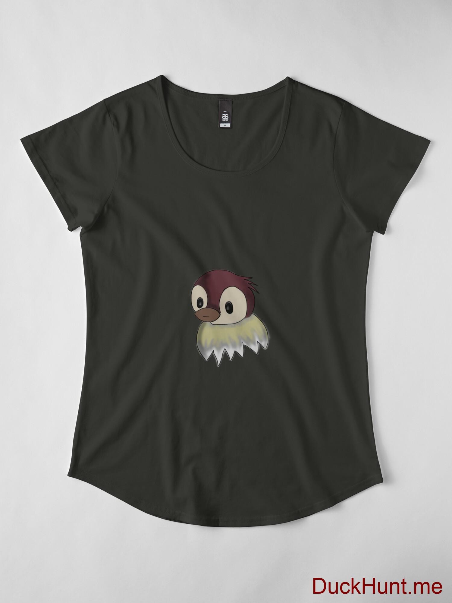 Ghost Duck (fogless) Coal Premium Scoop T-Shirt (Front printed) alternative image 3