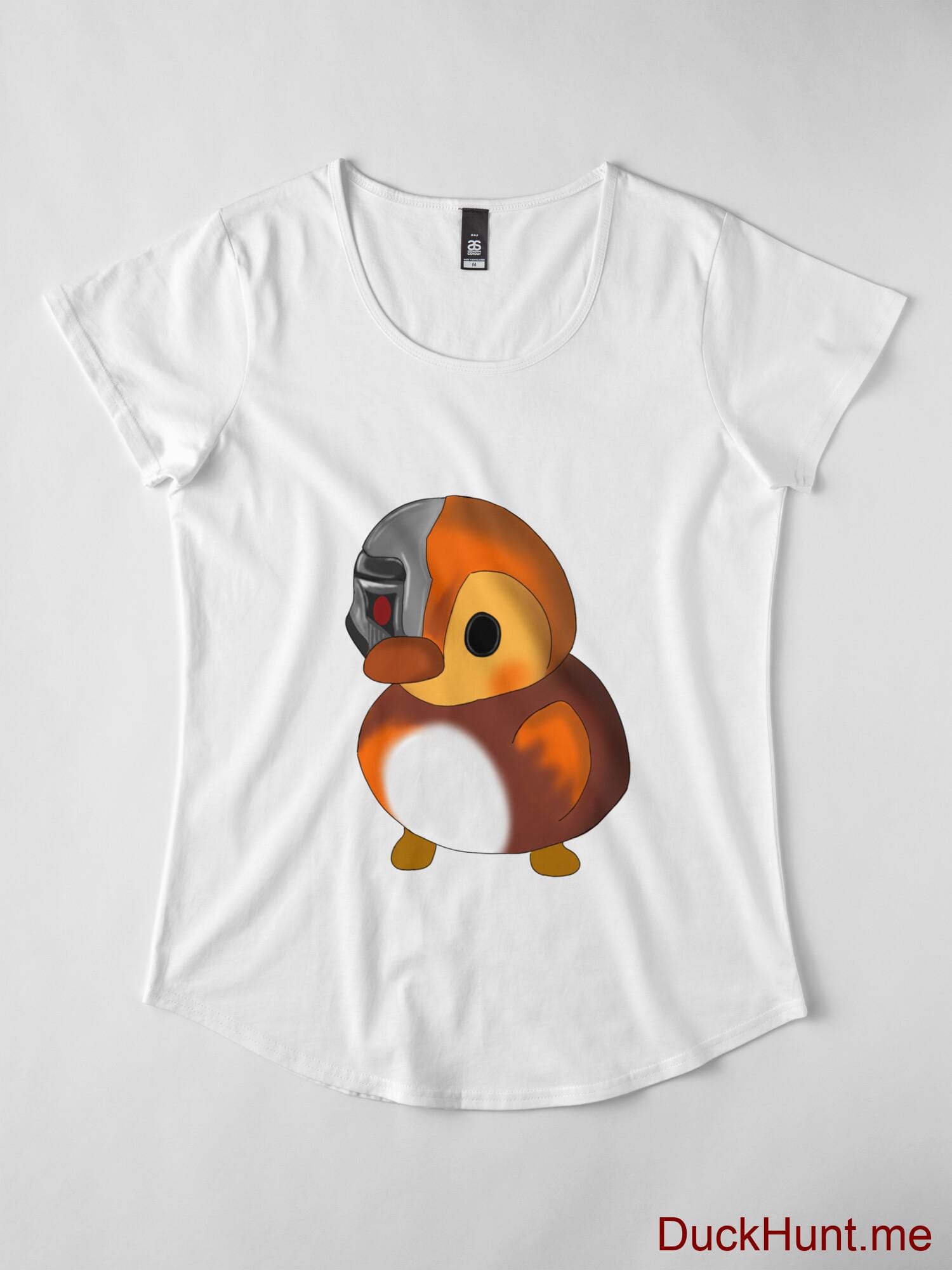 Mechanical Duck Heather Grey Premium Scoop T-Shirt (Front printed) alternative image 3