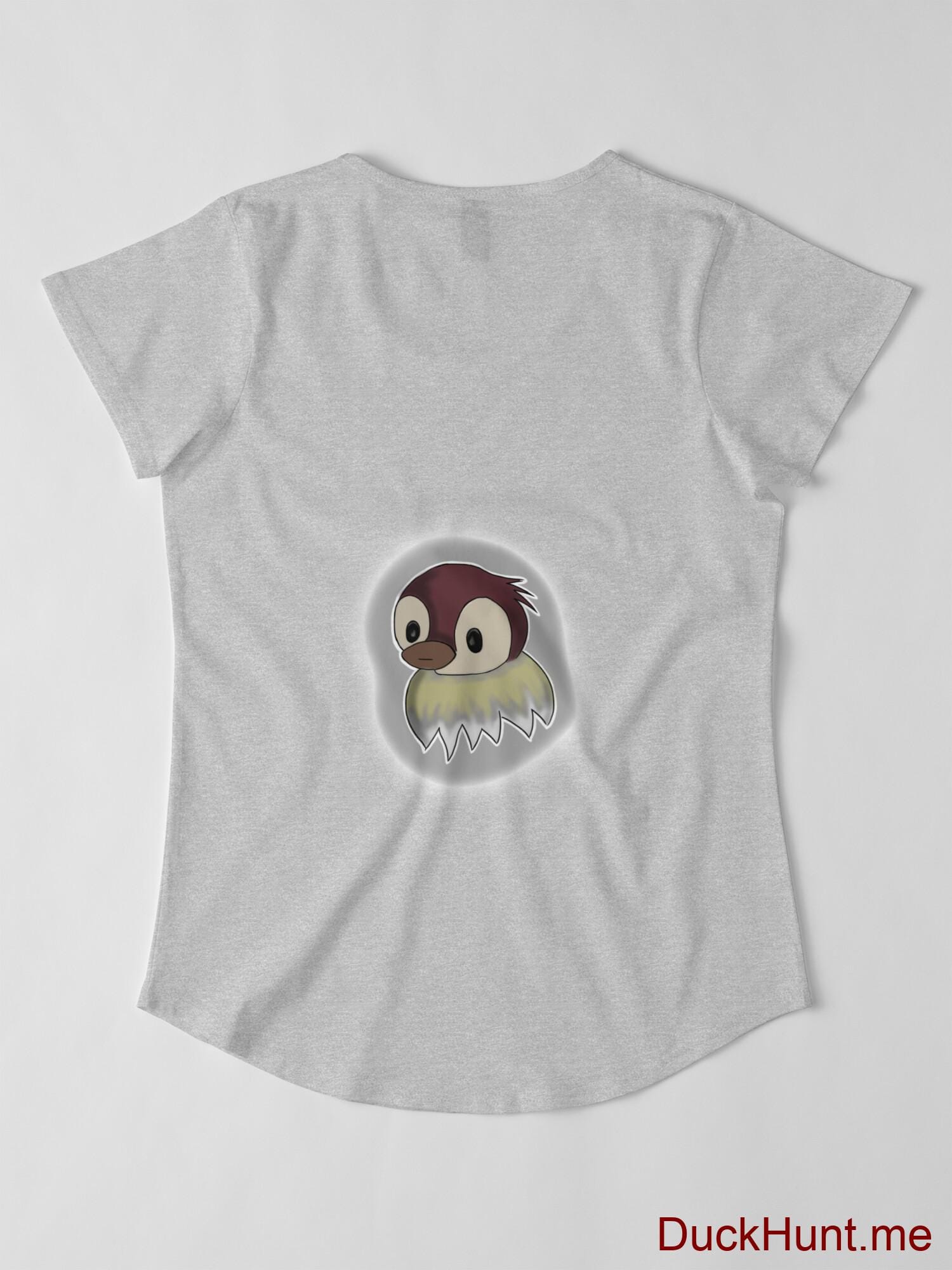 Ghost Duck (foggy) Heather Grey Premium Scoop T-Shirt (Back printed) alternative image 2