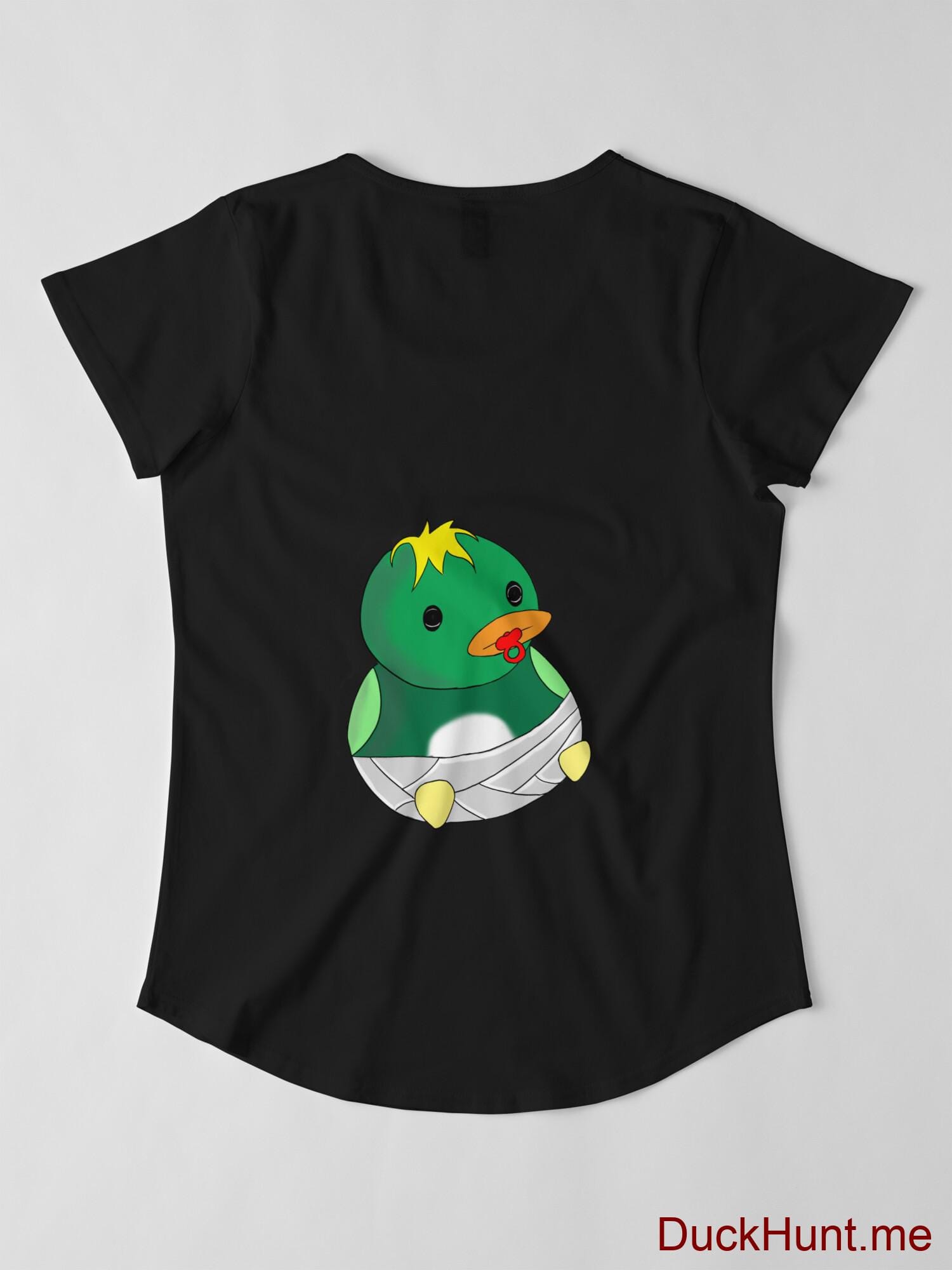 Baby duck Black Premium Scoop T-Shirt (Back printed) alternative image 2