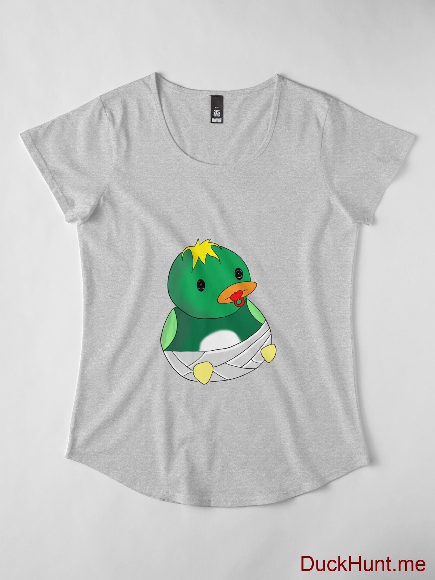 Baby duck Heather Grey Premium Scoop T-Shirt (Front printed) alternative image 3