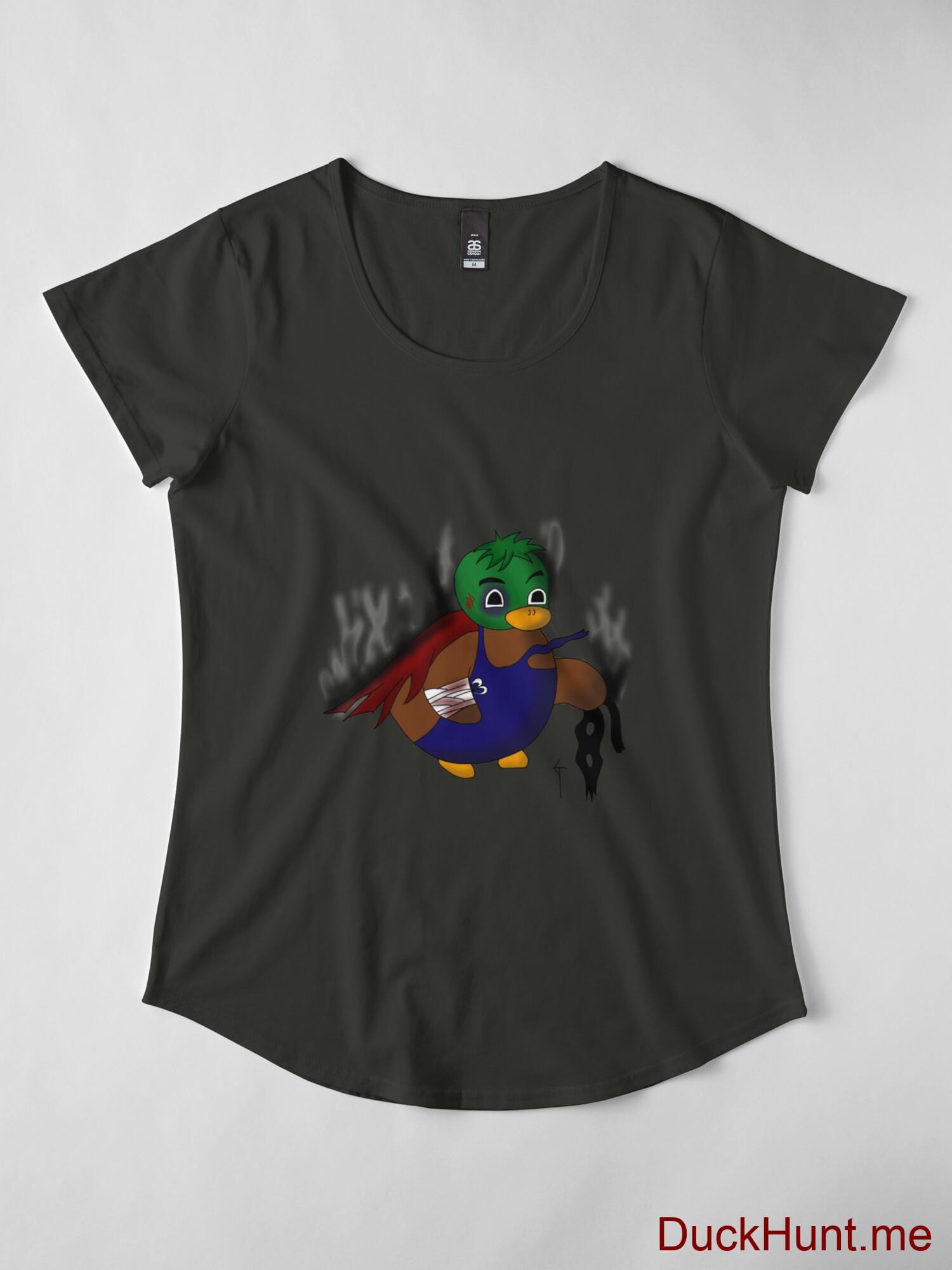 Dead Boss Duck (smoky) Coal Premium Scoop T-Shirt (Front printed) alternative image 3