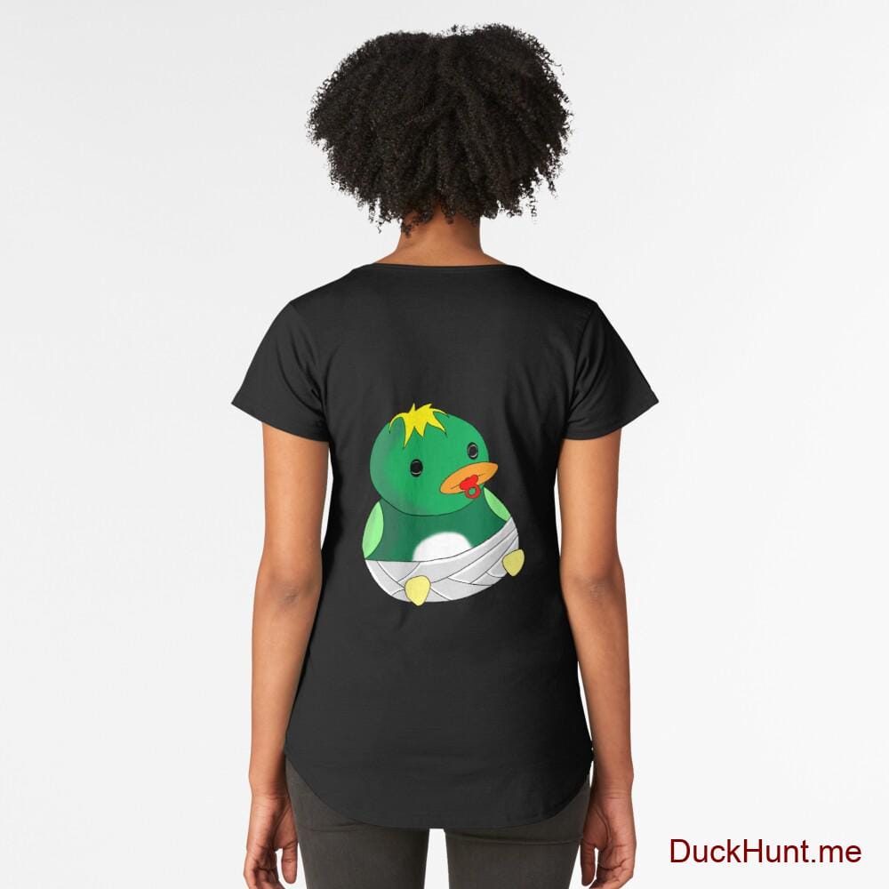 Baby duck Black Premium Scoop T-Shirt (Back printed)