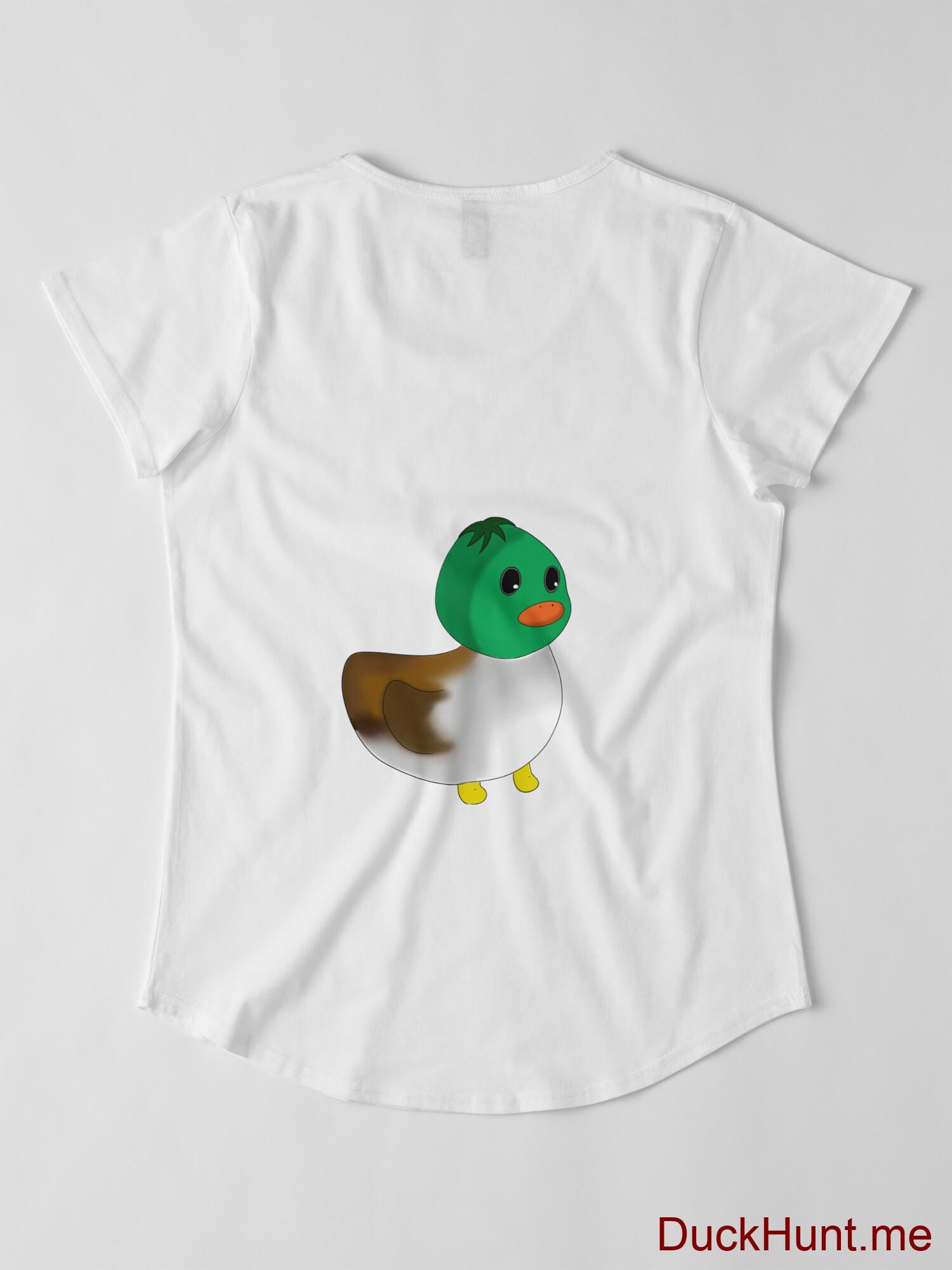 Normal Duck White Premium Scoop T-Shirt (Back printed) alternative image 2