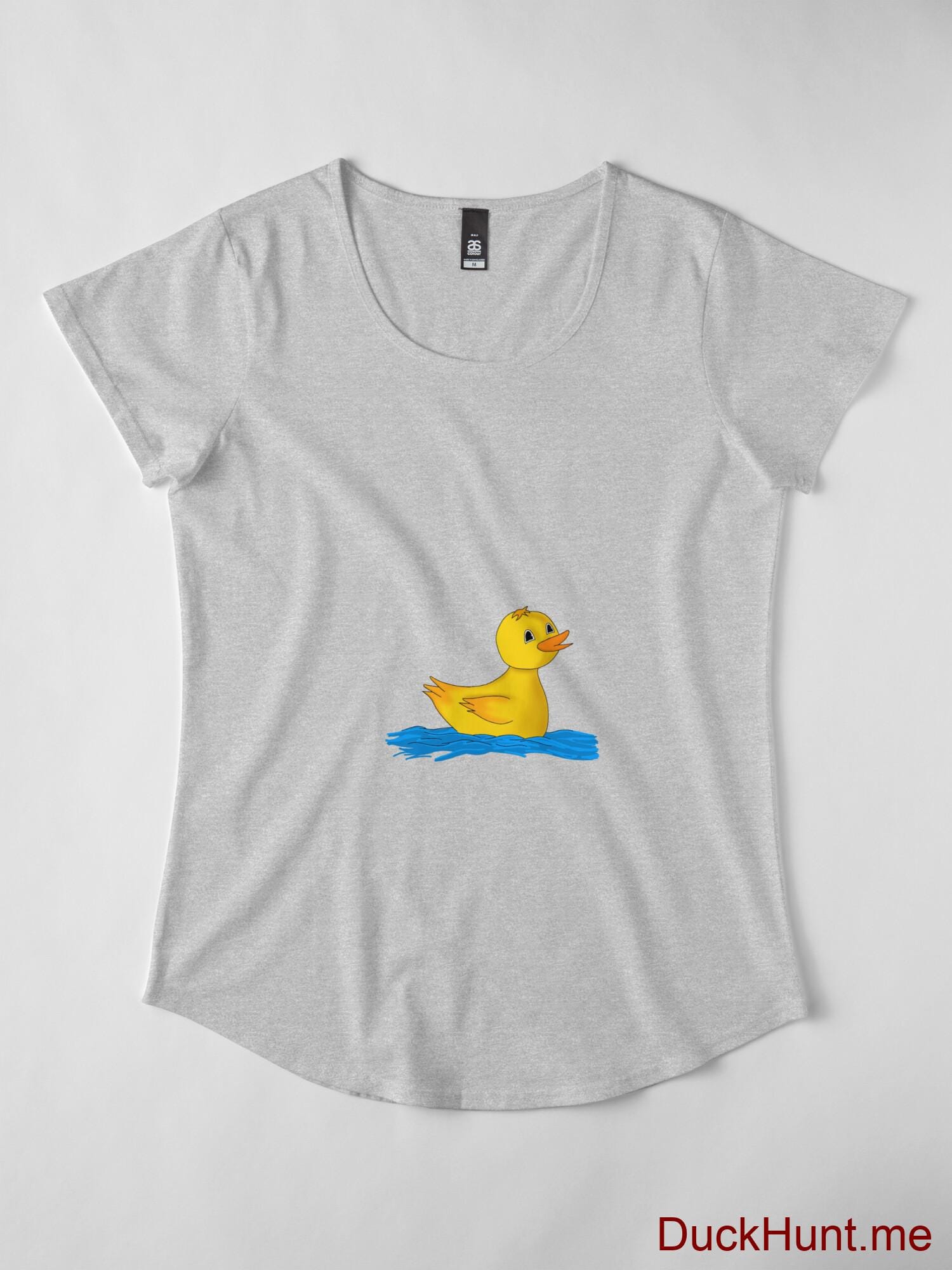 Plastic Duck Heather Grey Premium Scoop T-Shirt (Front printed) alternative image 3
