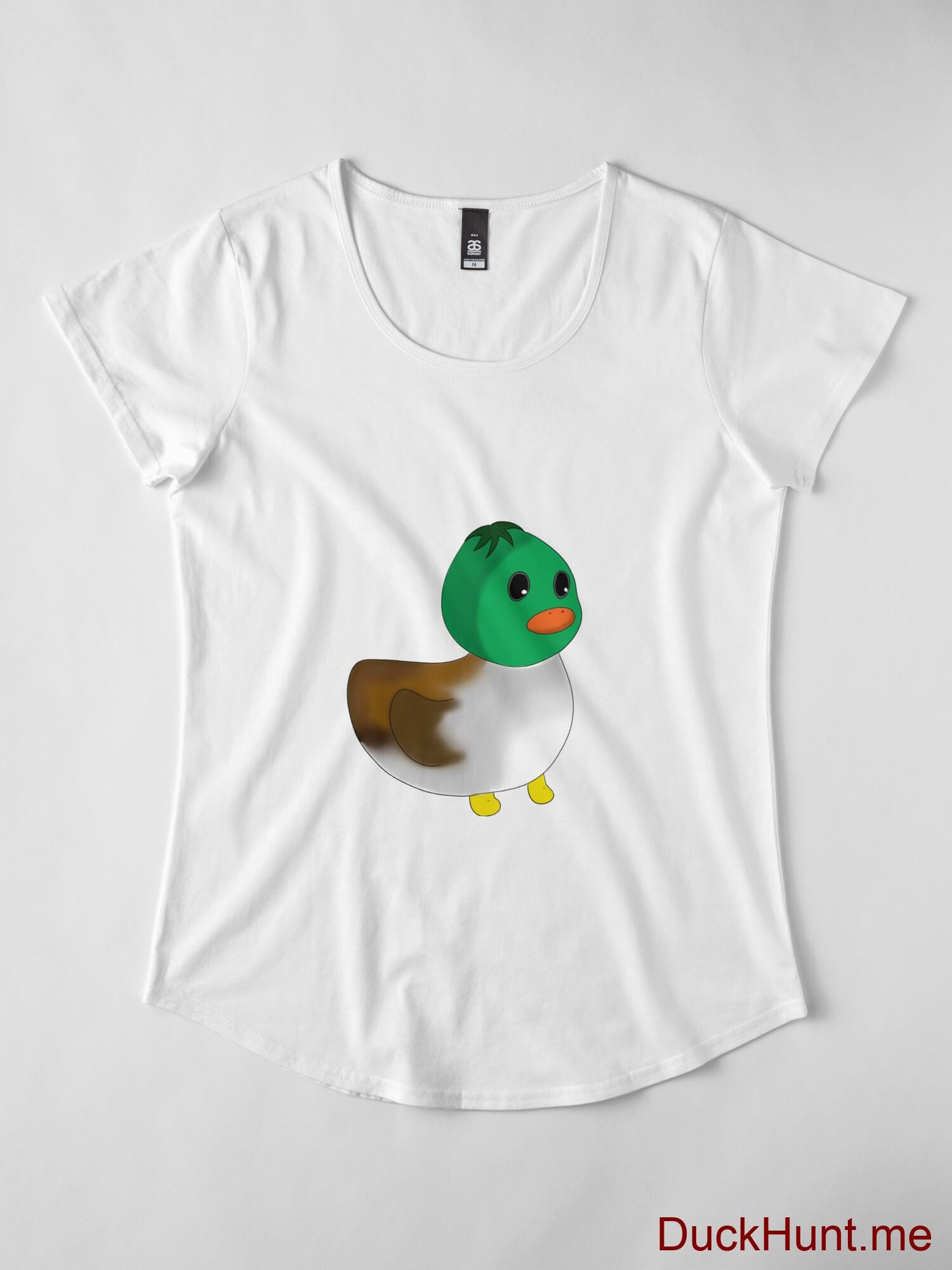 Normal Duck White Premium Scoop T-Shirt (Front printed) alternative image 3
