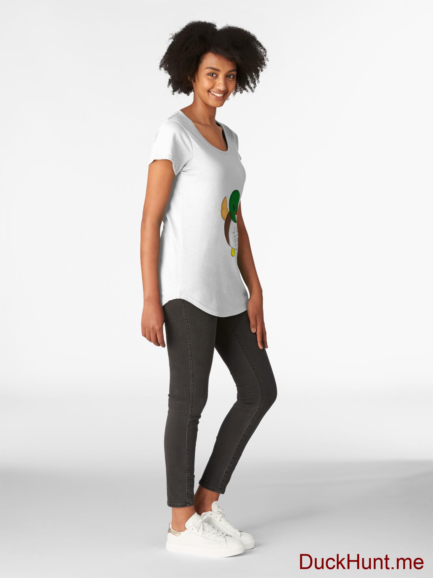 Super duck White Premium Scoop T-Shirt (Front printed) alternative image 2