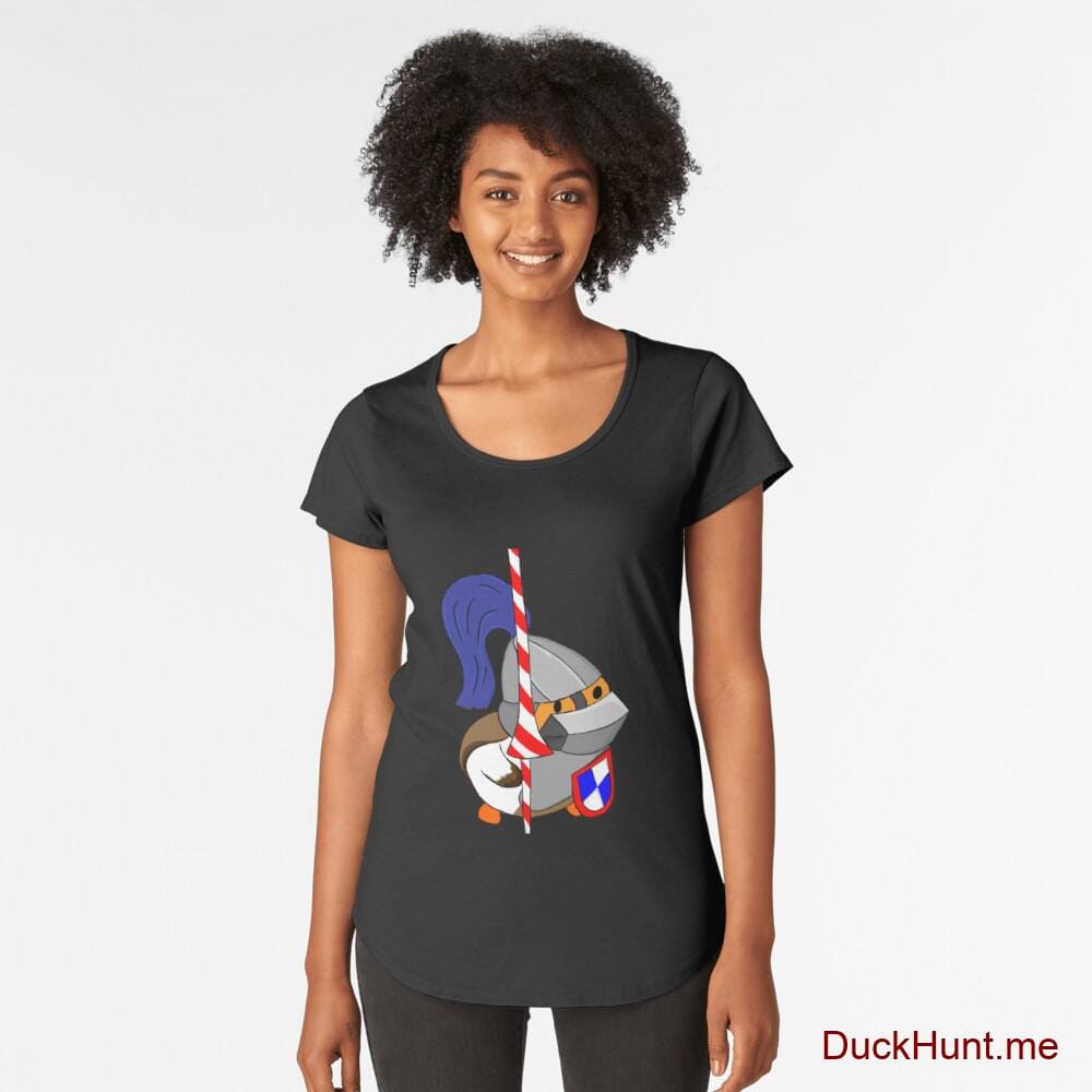 Armored Duck Black Premium Scoop T-Shirt (Front printed)