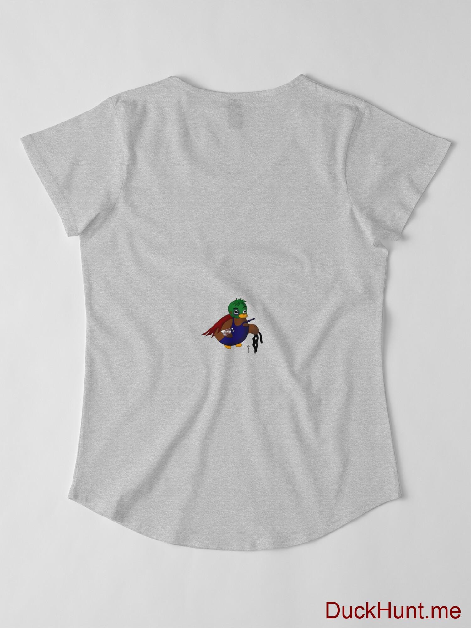 Dead DuckHunt Boss (smokeless) Heather Grey Premium Scoop T-Shirt (Back printed) alternative image 2