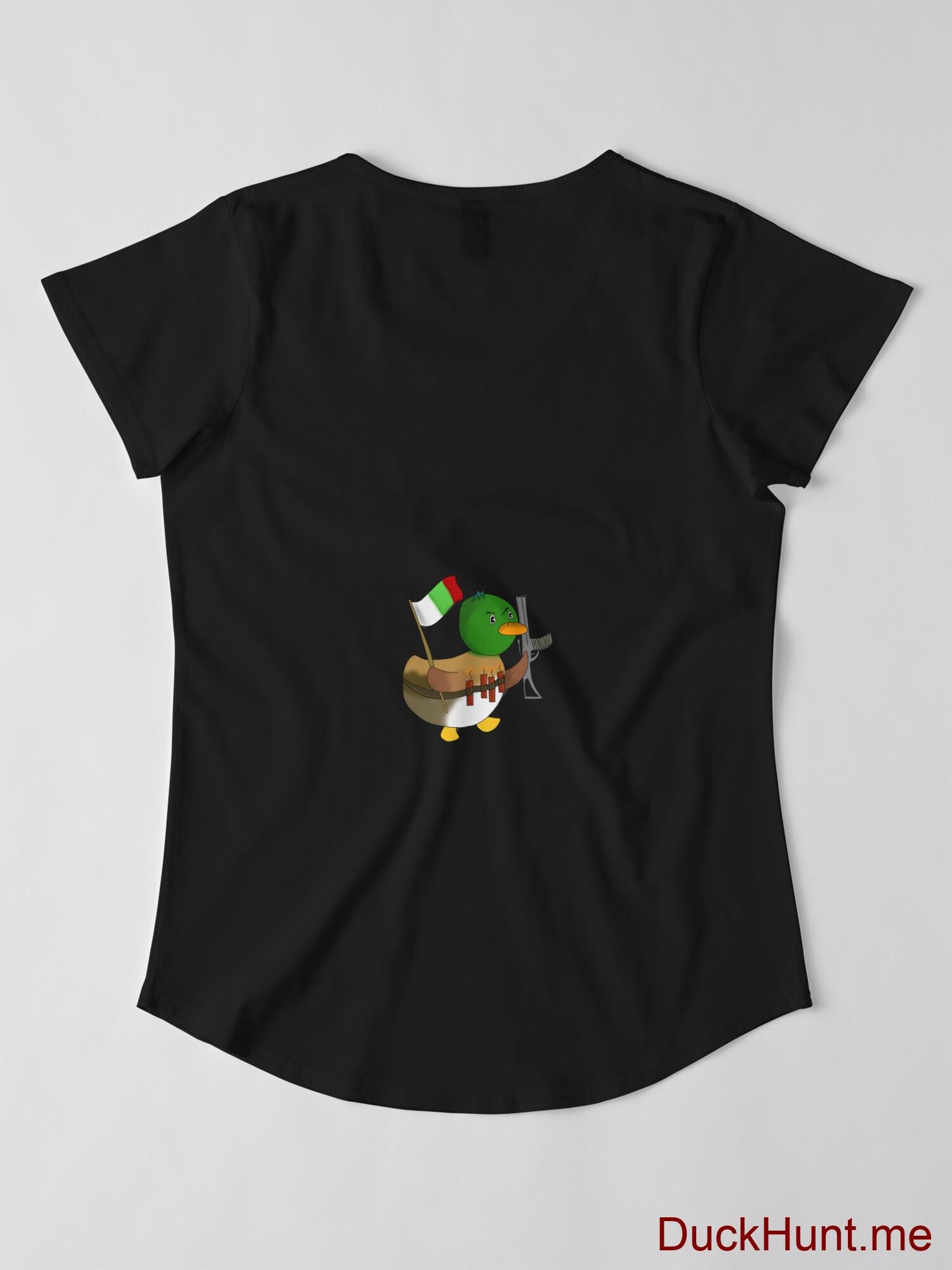 Kamikaze Duck Black Premium Scoop T-Shirt (Back printed) alternative image 2