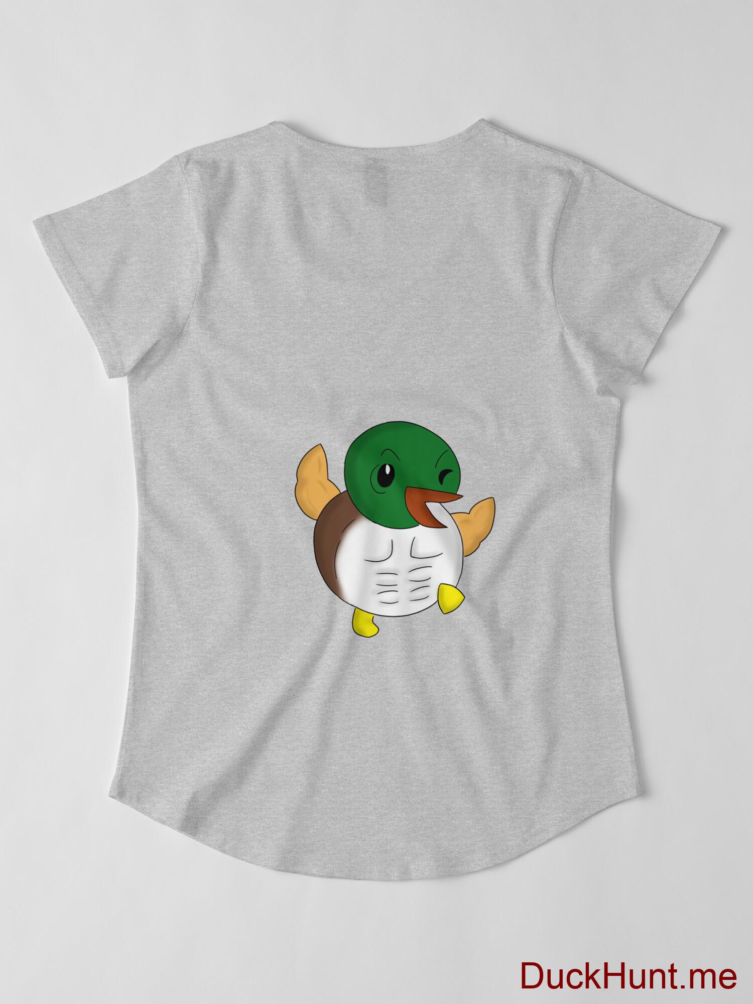 Super duck Heather Grey Premium Scoop T-Shirt (Back printed) alternative image 2