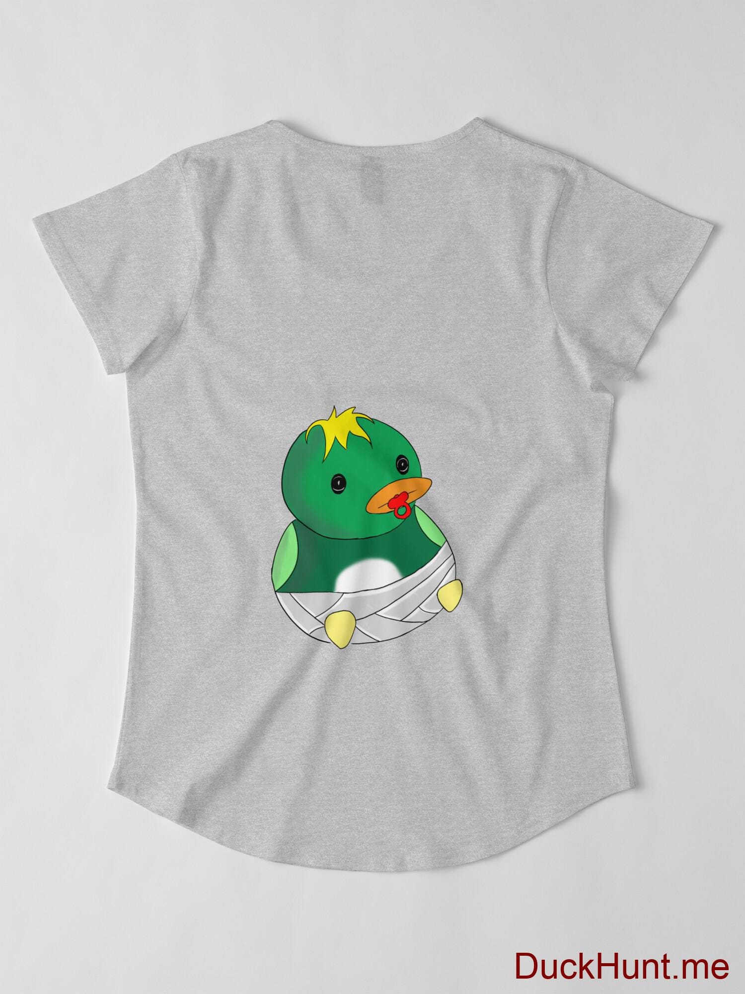 Baby duck Heather Grey Premium Scoop T-Shirt (Back printed) alternative image 2