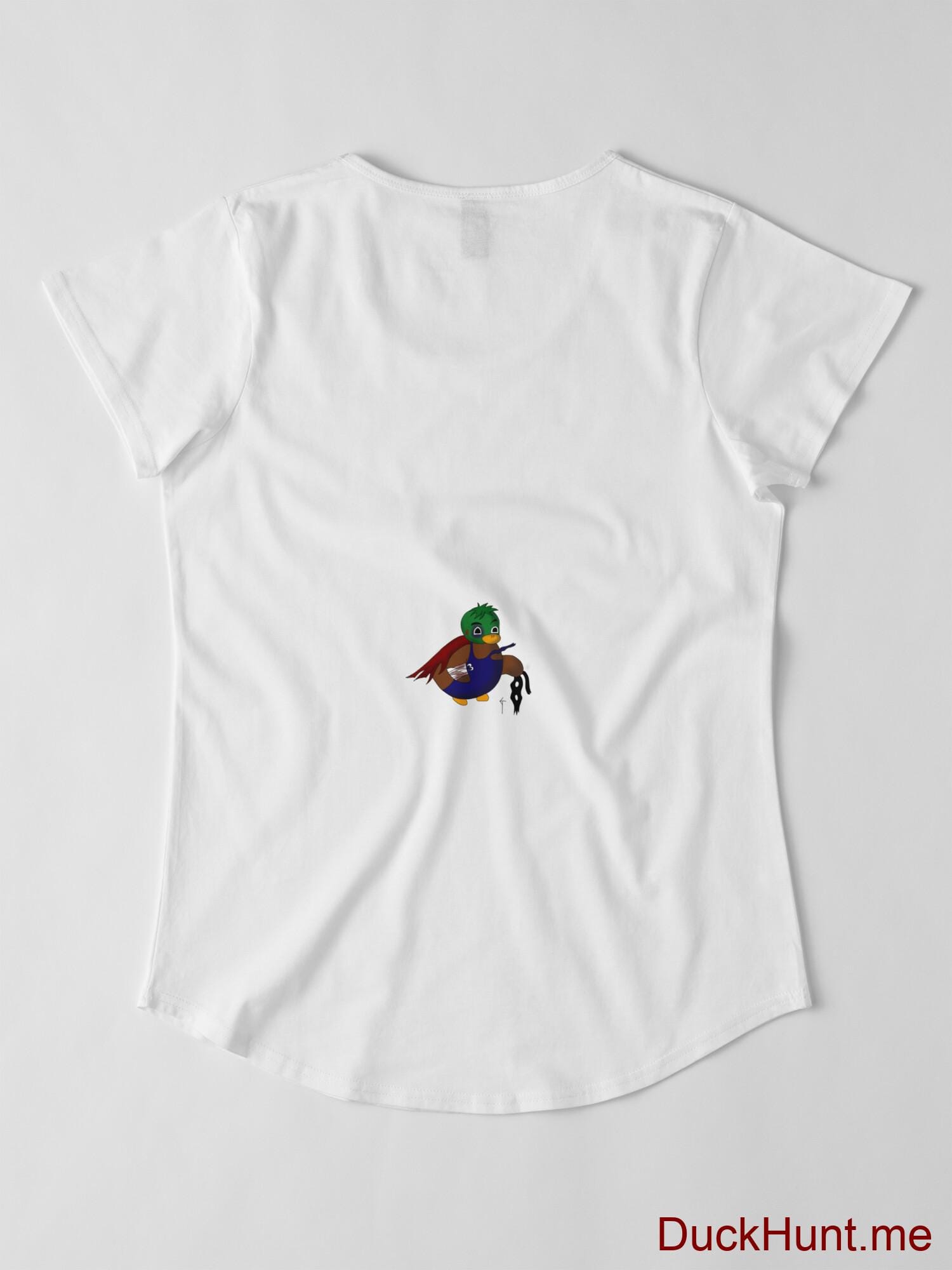 Dead DuckHunt Boss (smokeless) White Premium Scoop T-Shirt (Back printed) alternative image 2