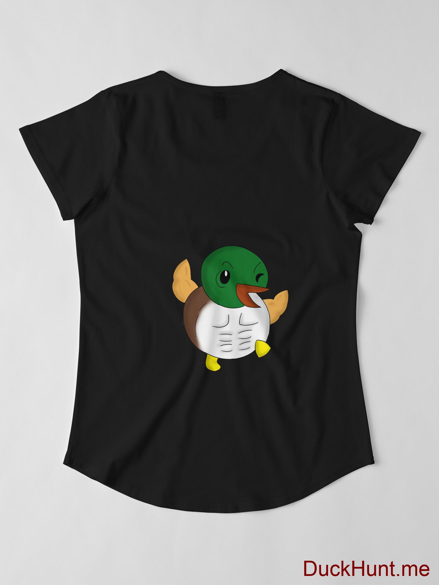 Super duck Black Premium Scoop T-Shirt (Back printed) alternative image 2
