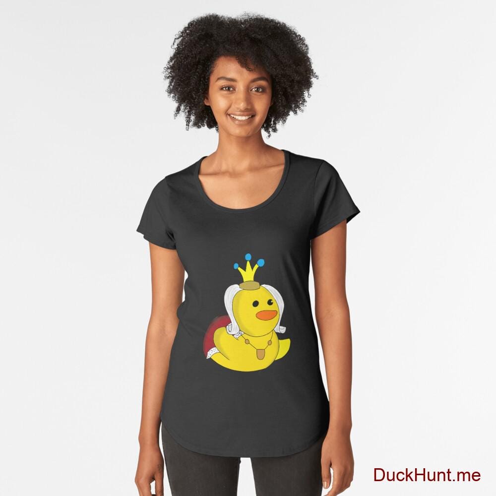 Royal Duck Black Premium Scoop T-Shirt (Front printed)