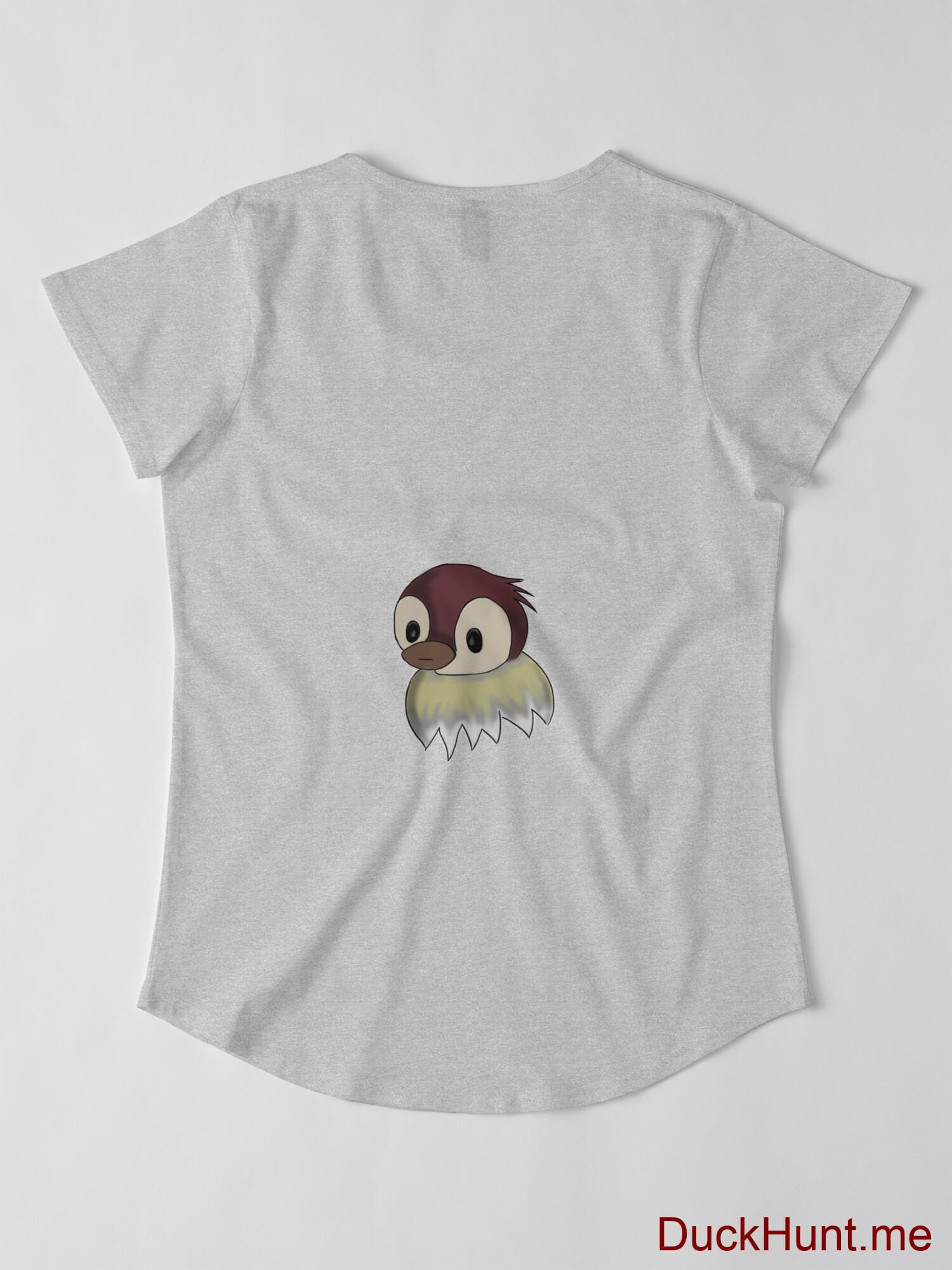 Ghost Duck (fogless) Heather Grey Premium Scoop T-Shirt (Back printed) alternative image 2