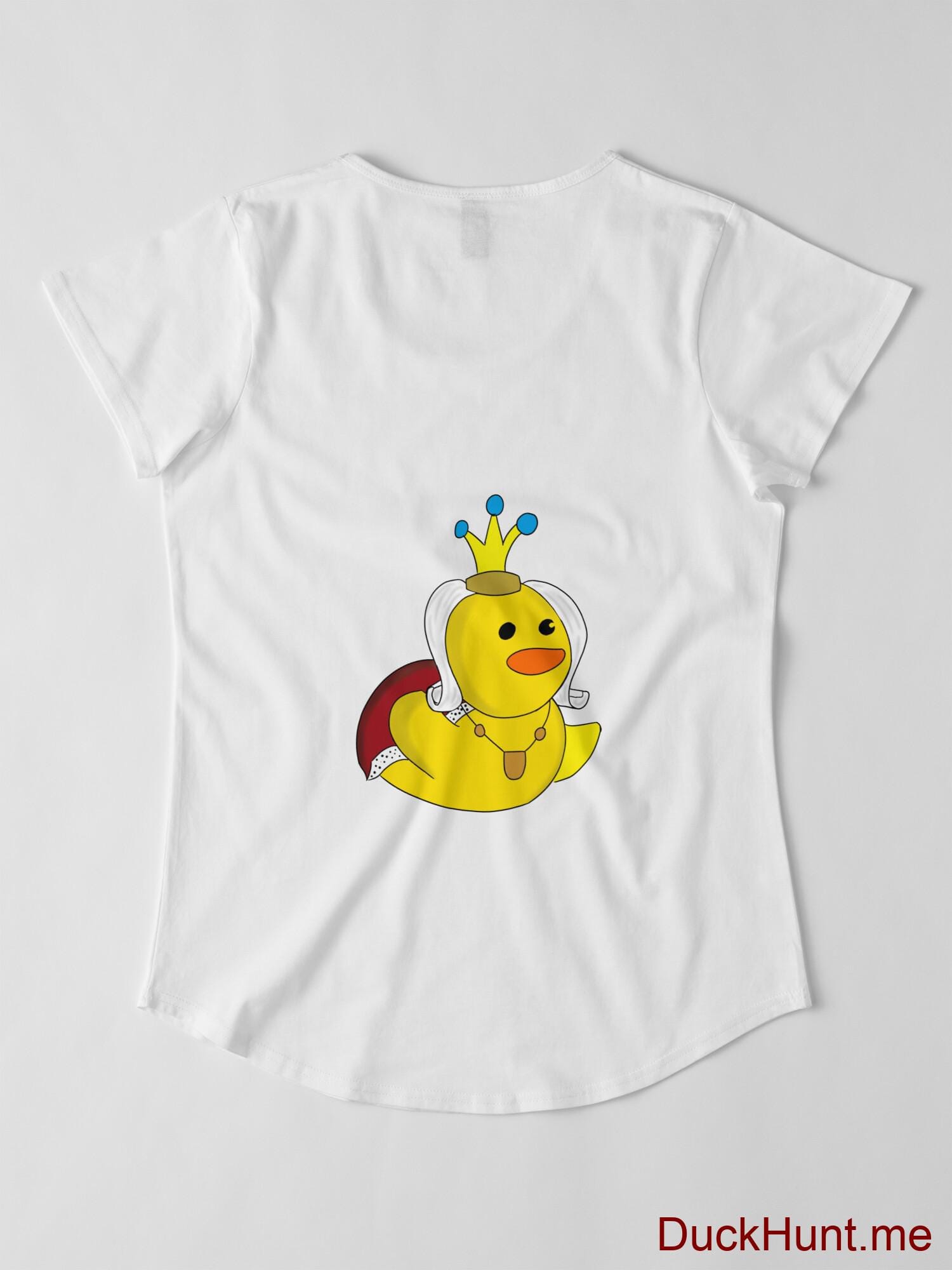Royal Duck White Premium Scoop T-Shirt (Back printed) alternative image 2