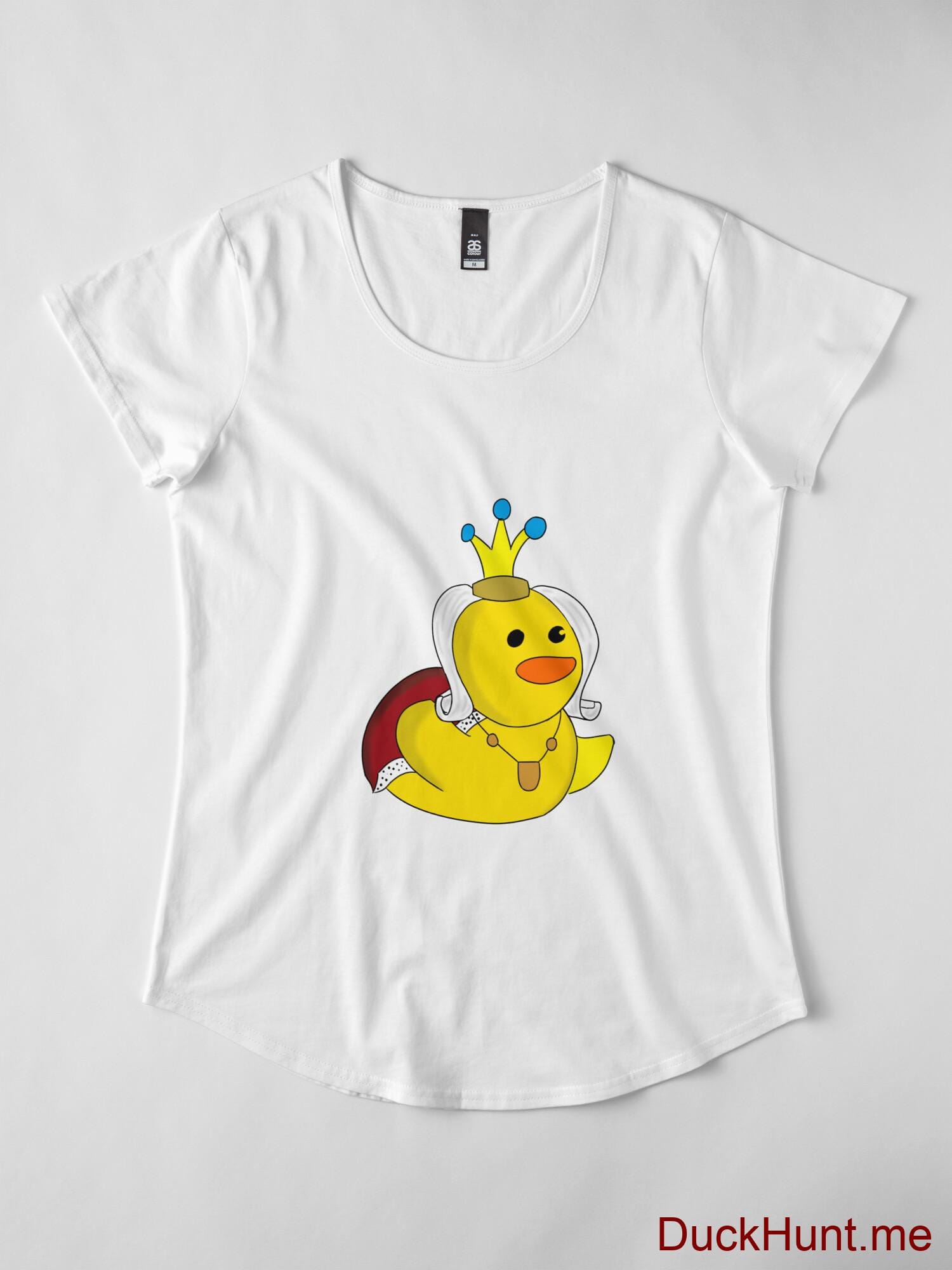 Royal Duck White Premium Scoop T-Shirt (Front printed) alternative image 3