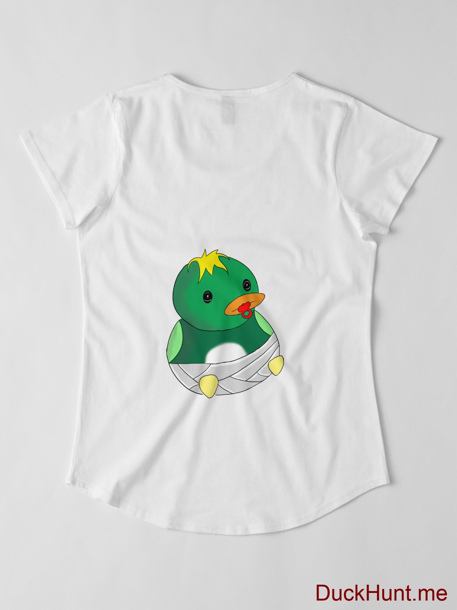 Baby duck White Premium Scoop T-Shirt (Back printed) alternative image 2